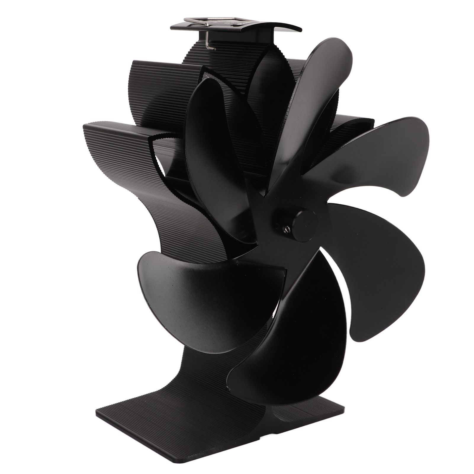 6 Blade Stove Eco Fan Black High Temperature Resistant Self Starting Energy Saving Heat Powered Fan for Home - Image 8
