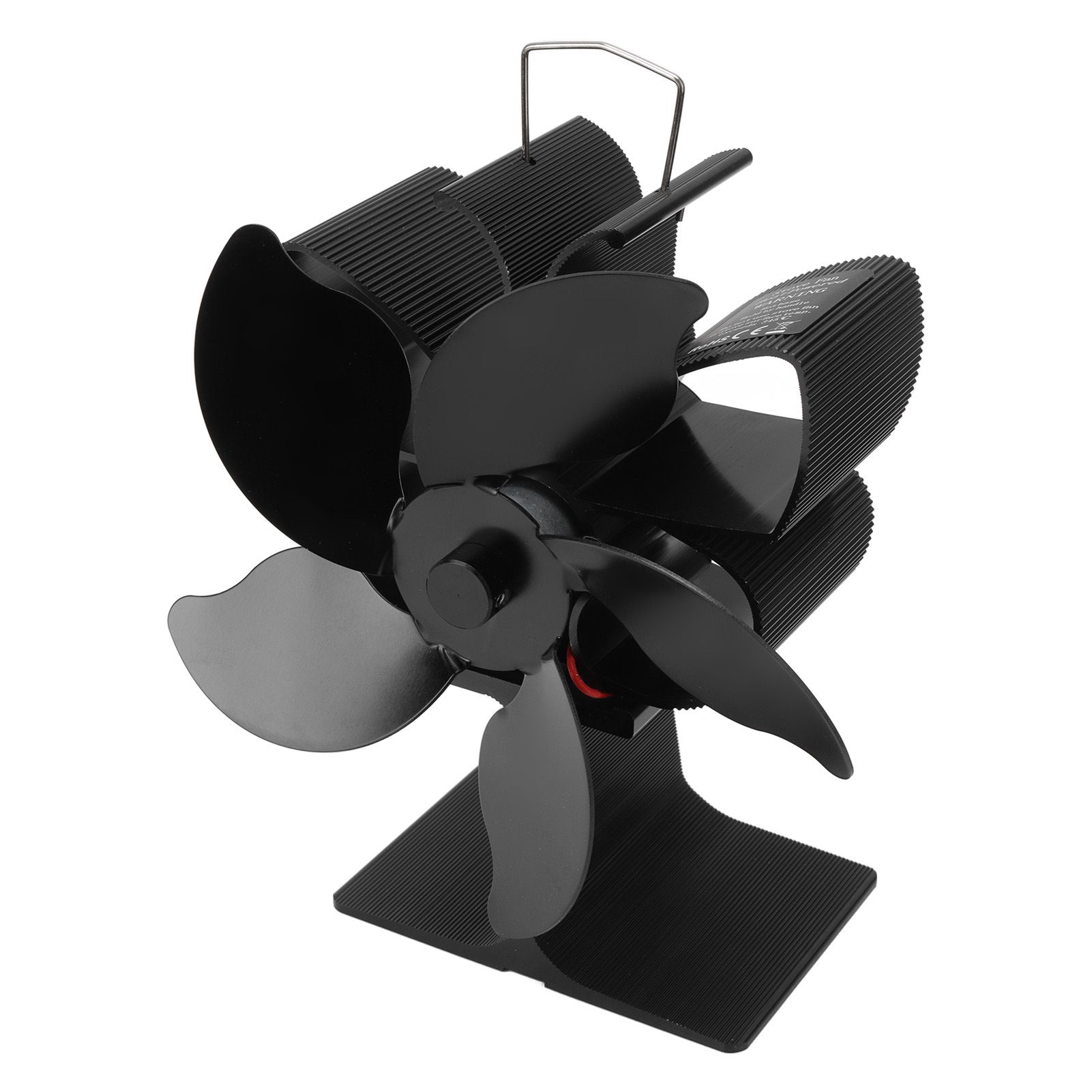 Heat Powered Fireplace Fan Black Stove Fan 5 Blades Thermal Power High Temperature Proof Eco Friendly Energy Saving - Image 6