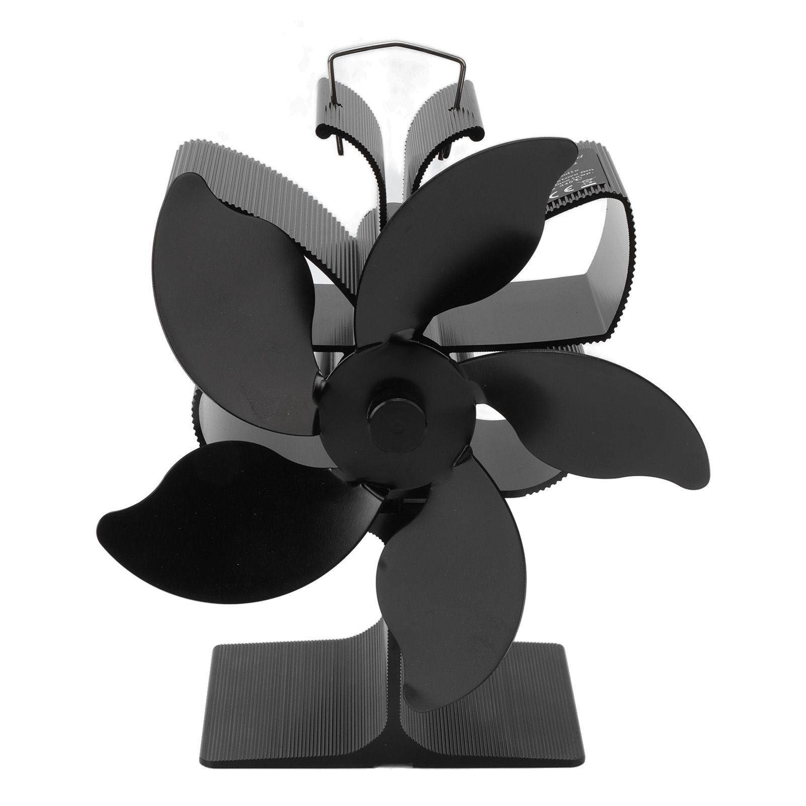 Heat Powered Fireplace Fan Black Stove Fan 5 Blades Thermal Power High Temperature Proof Eco Friendly Energy Saving - Image 7