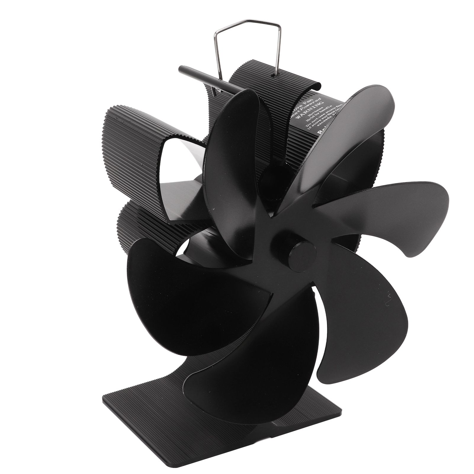 6 Blade Stove Eco Fan Black Self Starting High Temperature Resistance Energy Efficiency Heat Powered Fan for Home - Image 4