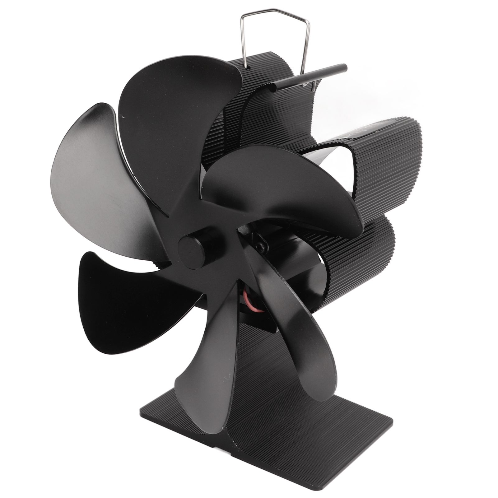 6 Blade Stove Eco Fan Black Self Starting High Temperature Resistance Energy Efficiency Heat Powered Fan for Home - Image 5