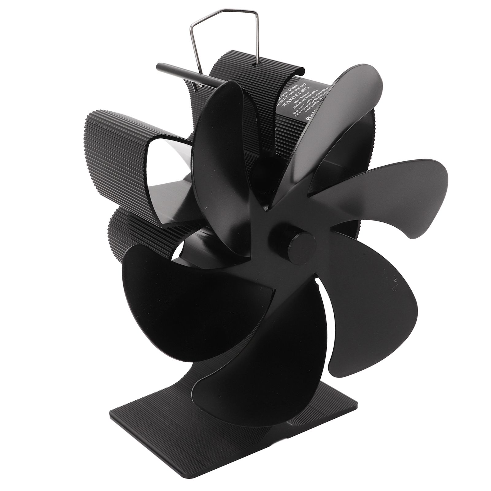 6 Blade Stove Eco Fan Black Self Starting High Temperature Resistance Energy Efficiency Heat Powered Fan for Home - Image 6