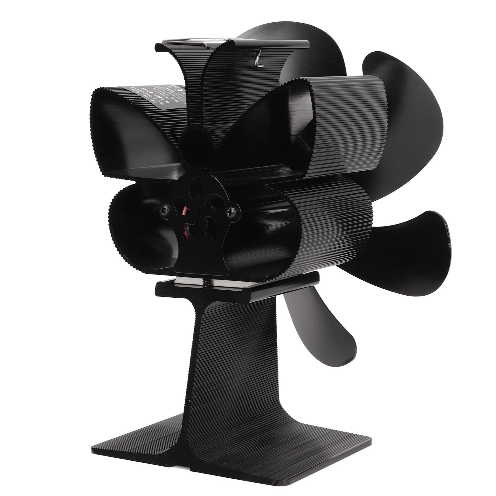6 Blade Stove Eco Fan Black Self Starting High Temperature Resistance Energy Efficiency Heat Powered Fan for Home - Image 8