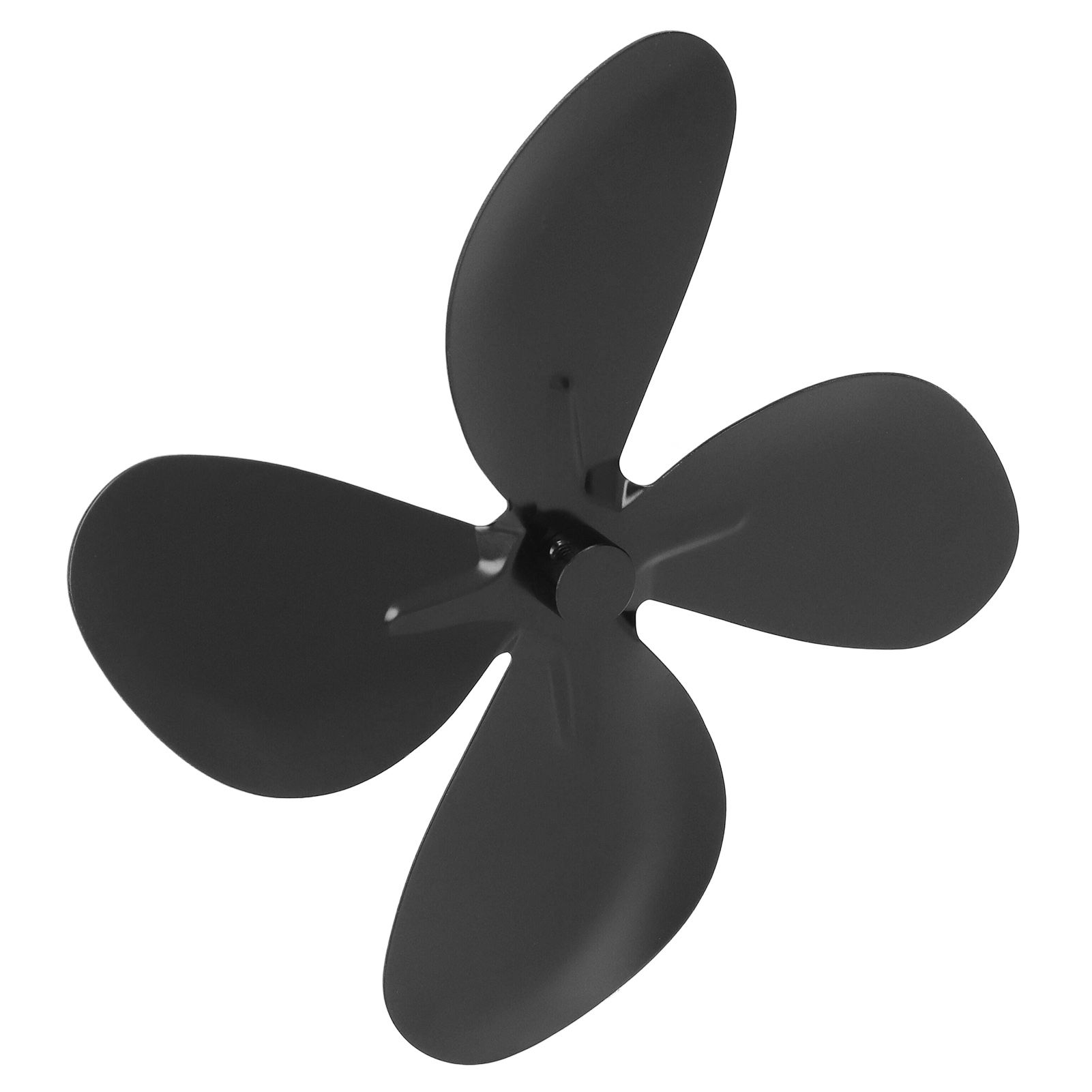 Stove Fan Blade Replacement Aluminum Alloy Fireplace Fan 4 Blades with Hex Wrench Screw Black - Image 4