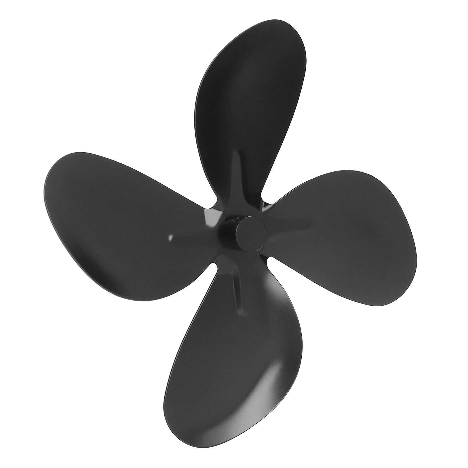 Stove Fan Blade Replacement Aluminum Alloy Fireplace Fan 4 Blades with Hex Wrench Screw Black - Image 5