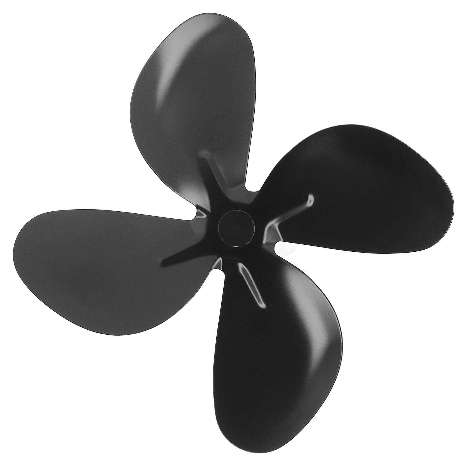 Stove Fan Blade Replacement Aluminum Alloy Fireplace Fan 4 Blades with Hex Wrench Screw Black - Image 6