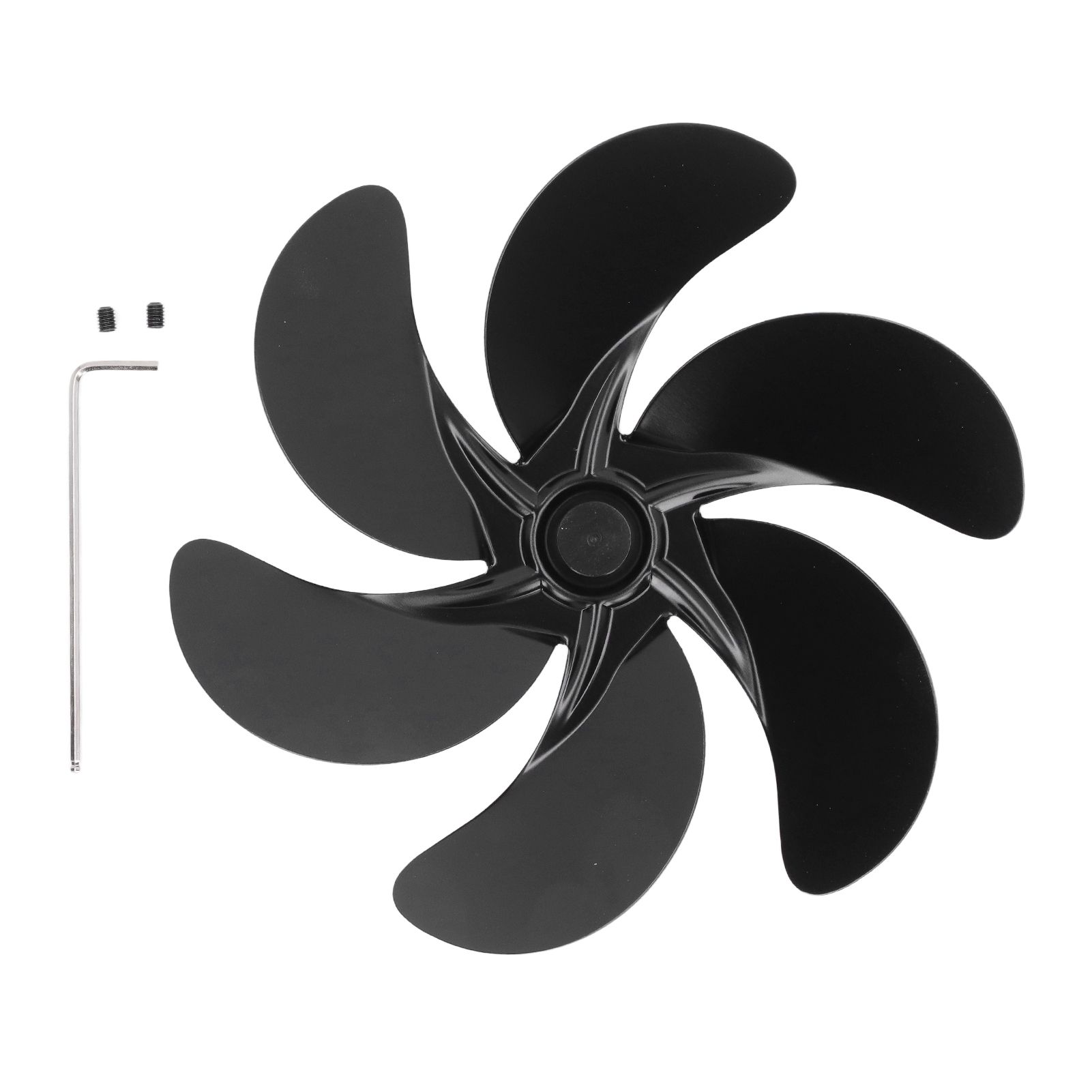 6 Blades Fireplace Fan Blade Replacement Universal Aluminum Alloy Fan Blade Stove Fan Accessories - Image 1