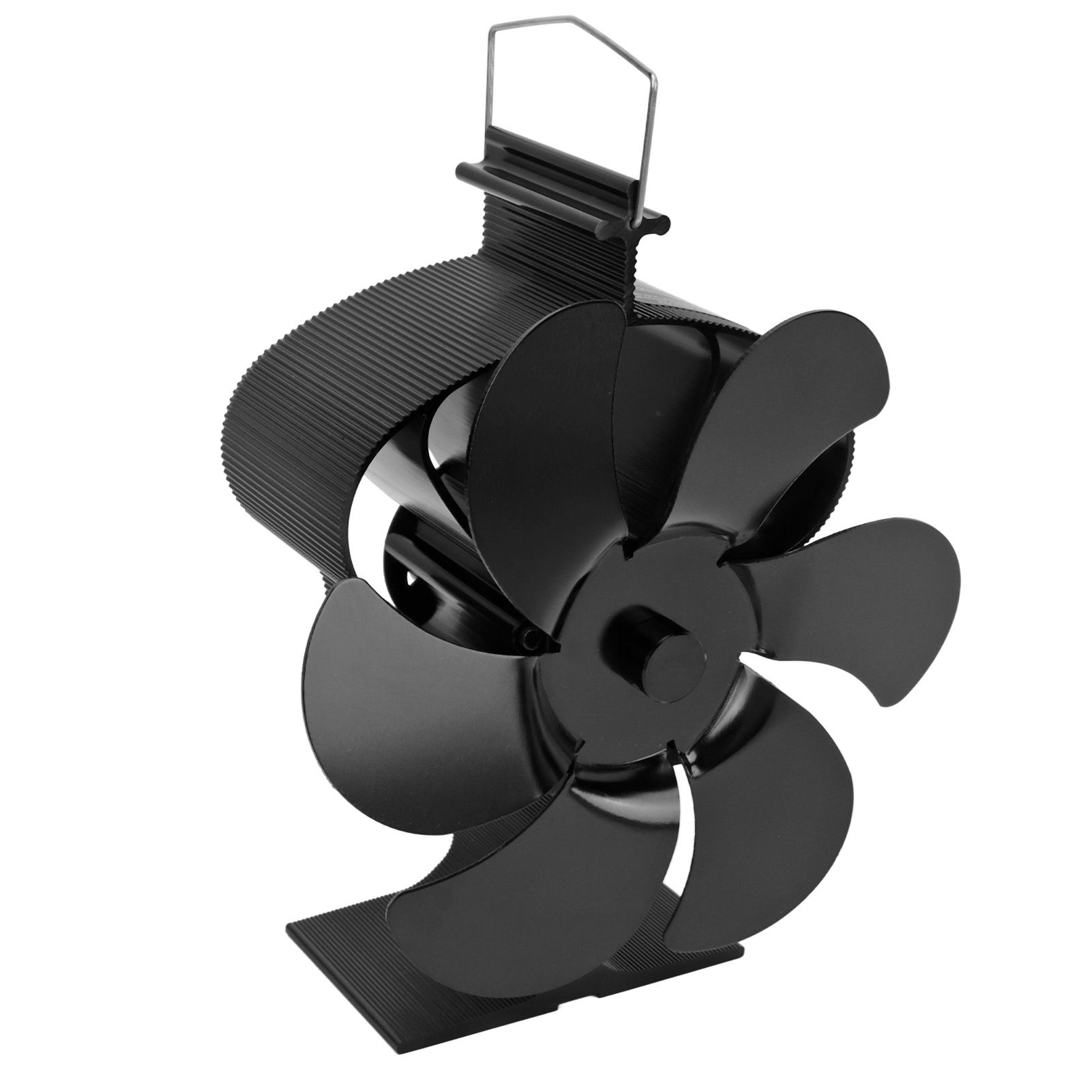 6 Blades Heat Powered Fireplace Fan Self Starting Eco Friendly Wood Stove Fan LT380 Black 152mm Diameter - Image 6