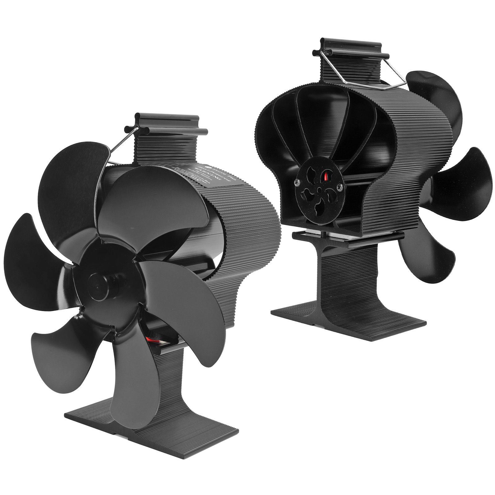 6 Blades Heat Powered Fireplace Fan Self Starting Eco Friendly Wood Stove Fan LT380 Black 152mm Diameter - Image 7