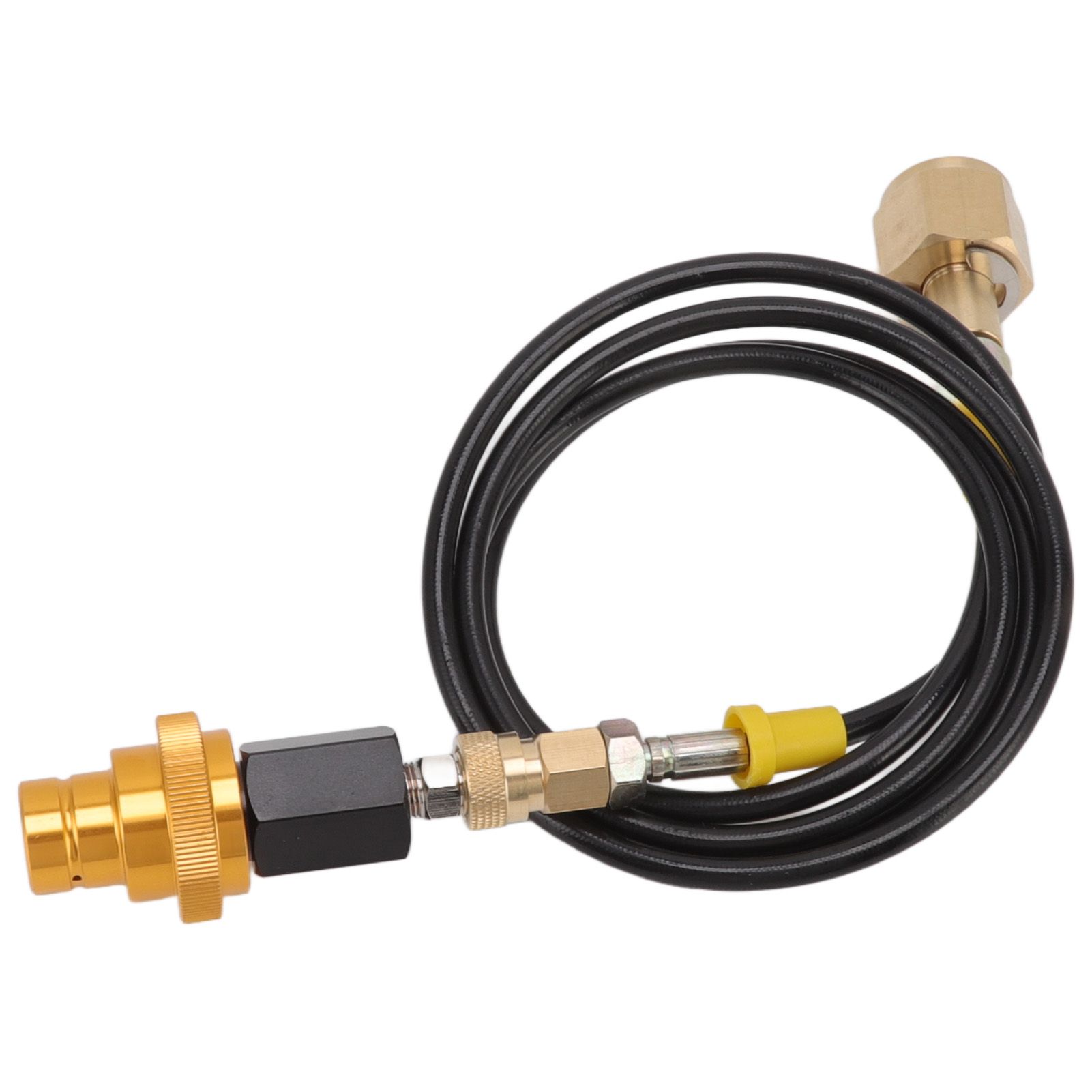Soda Machine Adapter Hose Kit 1.5m Black Soda Adapter Hose with Gold Quick Adapter CO2 Tank Refill Adapter W21.8 14 - Image 4