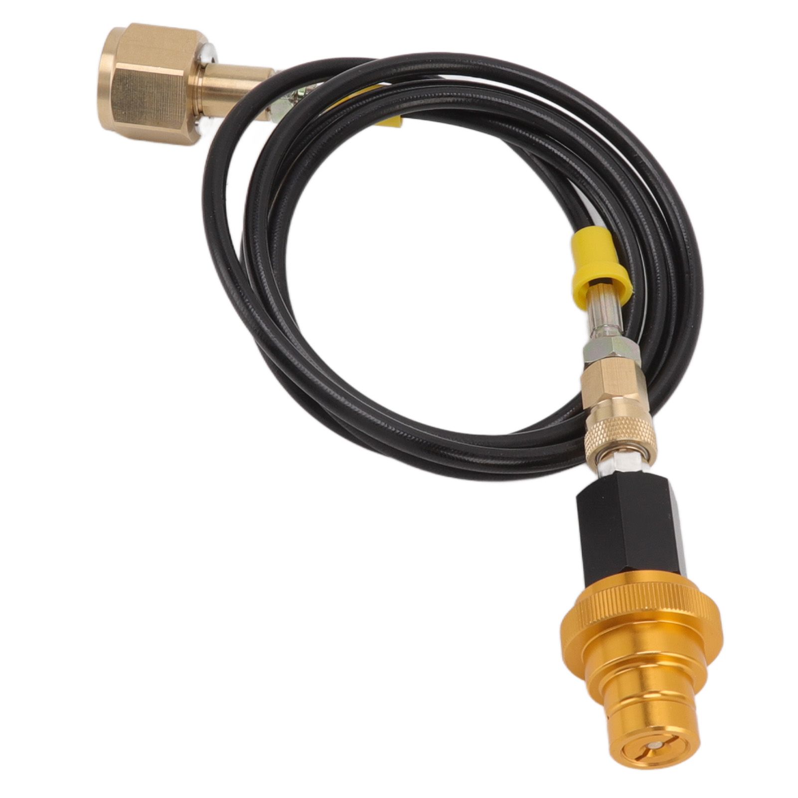 Soda Machine Adapter Hose Kit 1.5m Black Soda Adapter Hose with Gold Quick Adapter CO2 Tank Refill Adapter W21.8 14 - Image 5