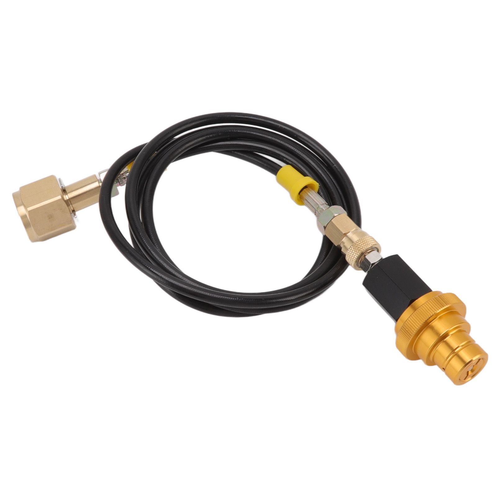 Soda Machine Adapter Hose Kit 1.5m Black Soda Adapter Hose with Gold Quick Adapter CO2 Tank Refill Adapter W21.8 14 - Image 6
