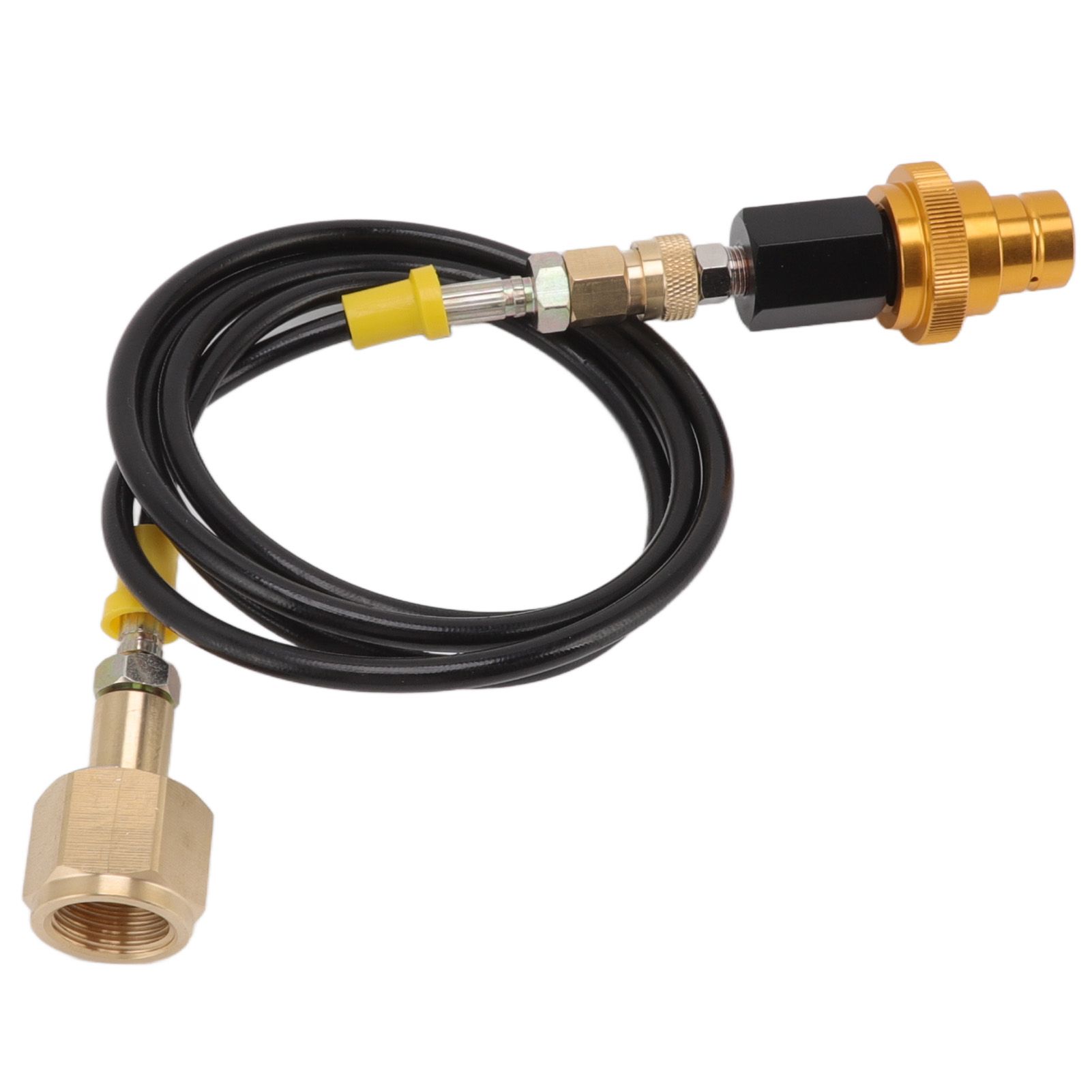 Soda Machine Adapter Hose Kit 1.5m Black Soda Adapter Hose with Gold Quick Adapter CO2 Tank Refill Adapter W21.8 14 - Image 7