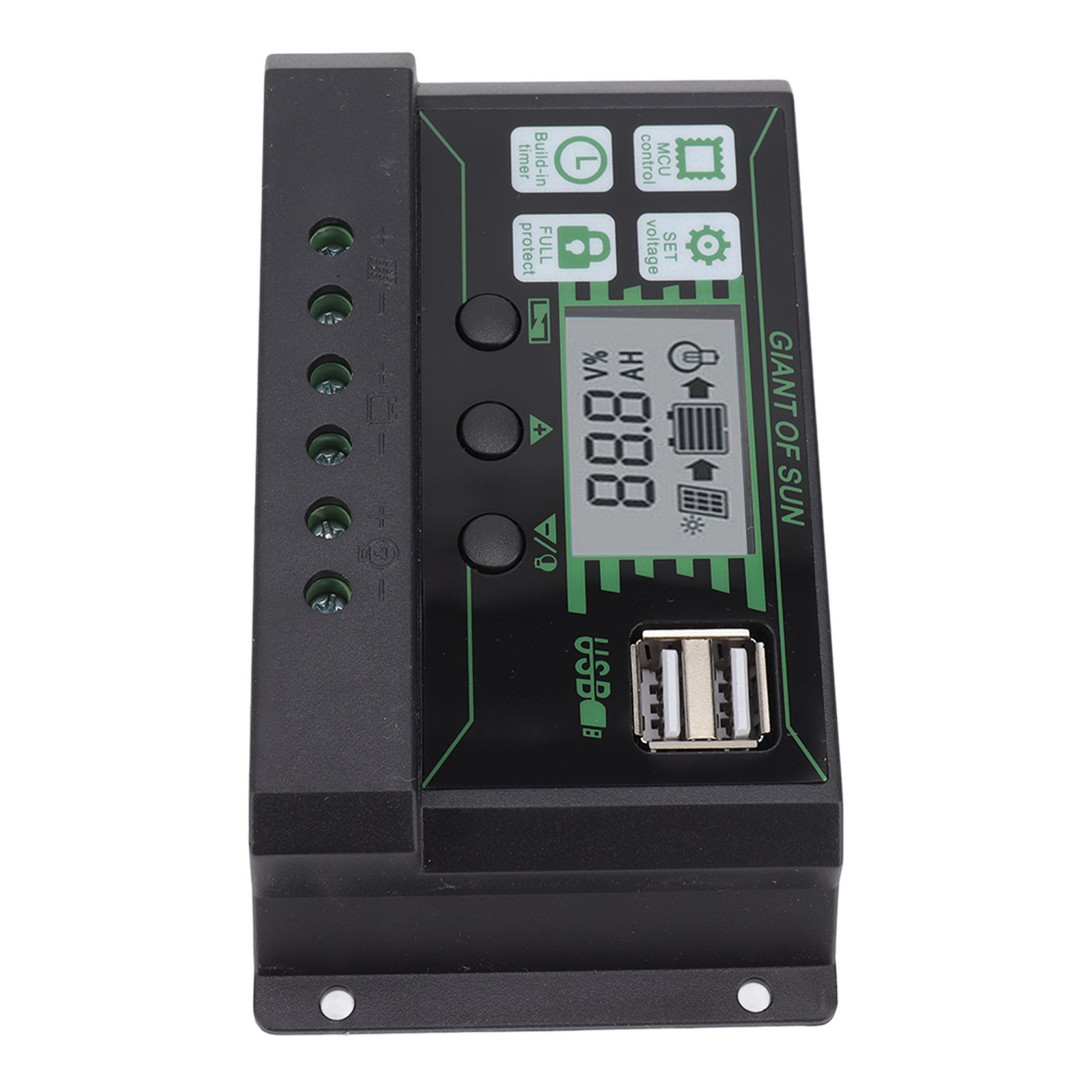 Solar Charge Controller Dual USB Automatic Identification PWM PV Panel Charger for Industry 5V 100A - Image 2
