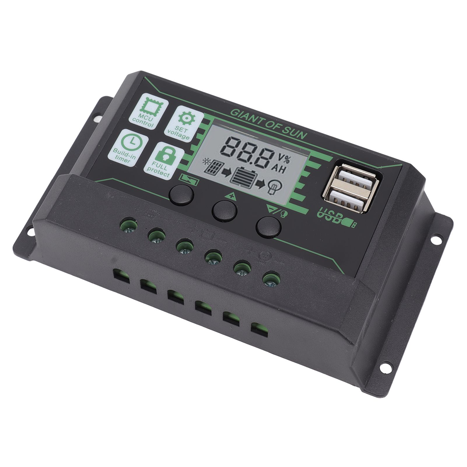 Solar Charge Controller Dual USB Automatic Identification PWM PV Panel Charger for Industry 5V 100A - Image 4