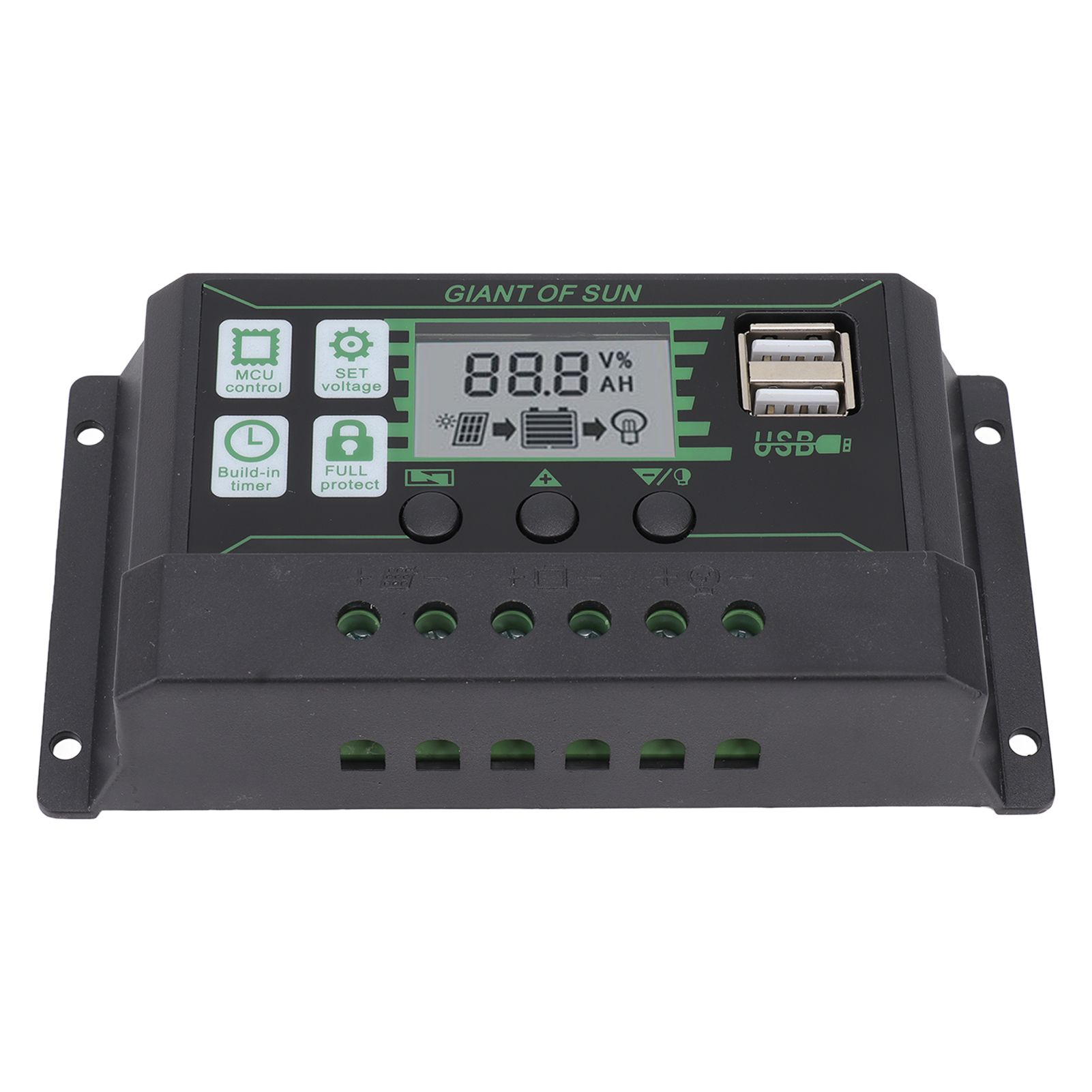 Solar Charge Controller Dual USB Automatic Identification PWM PV Panel Charger for Industry 5V 100A - Image 5