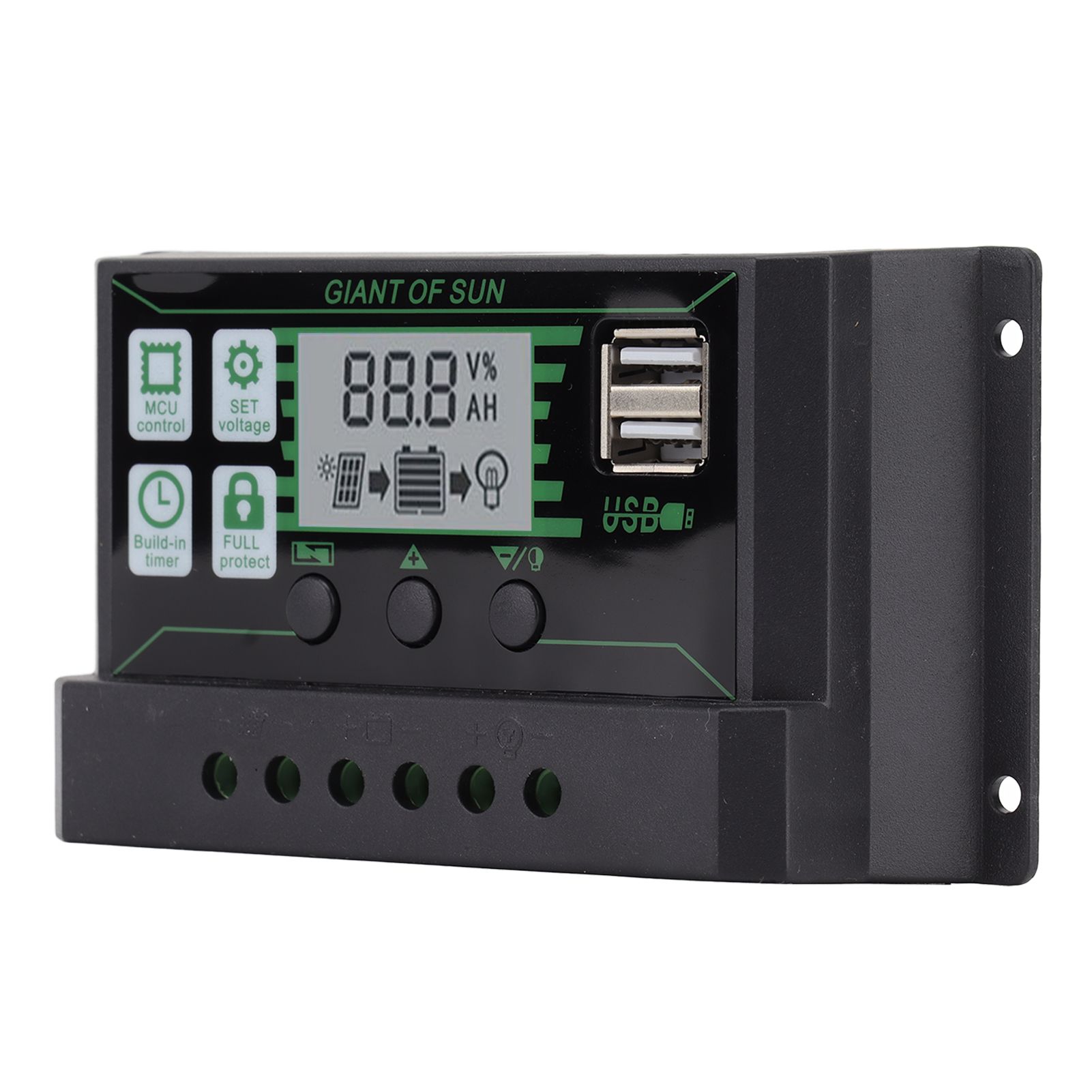 Solar Charge Controller Dual USB Automatic Identification PWM PV Panel Charger for Industry 5V 100A - Image 7