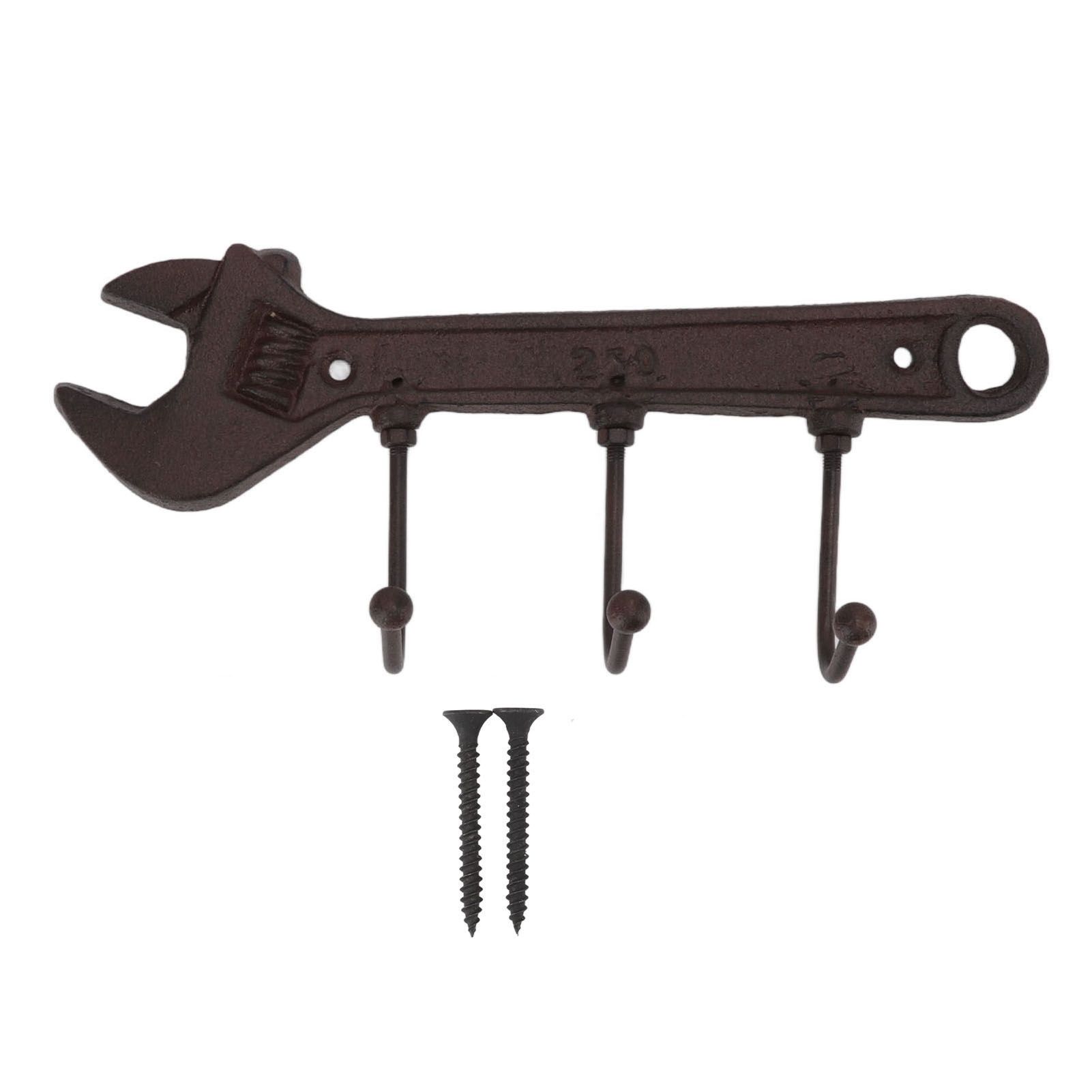 Industrial Style Hook Innovative Wall Decorative Cast Iron Hooks Clothes Hanger Pendant for Bar Entryway Wrench Shape 24x10.5x4.5cm - Image 1
