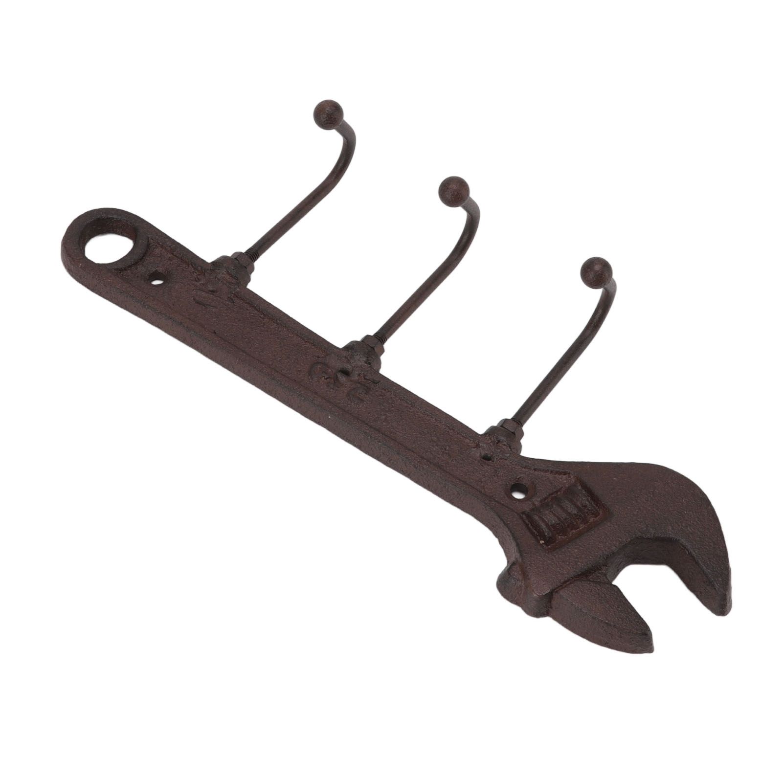 Industrial Style Hook Innovative Wall Decorative Cast Iron Hooks Clothes Hanger Pendant for Bar Entryway Wrench Shape 24x10.5x4.5cm - Image 2
