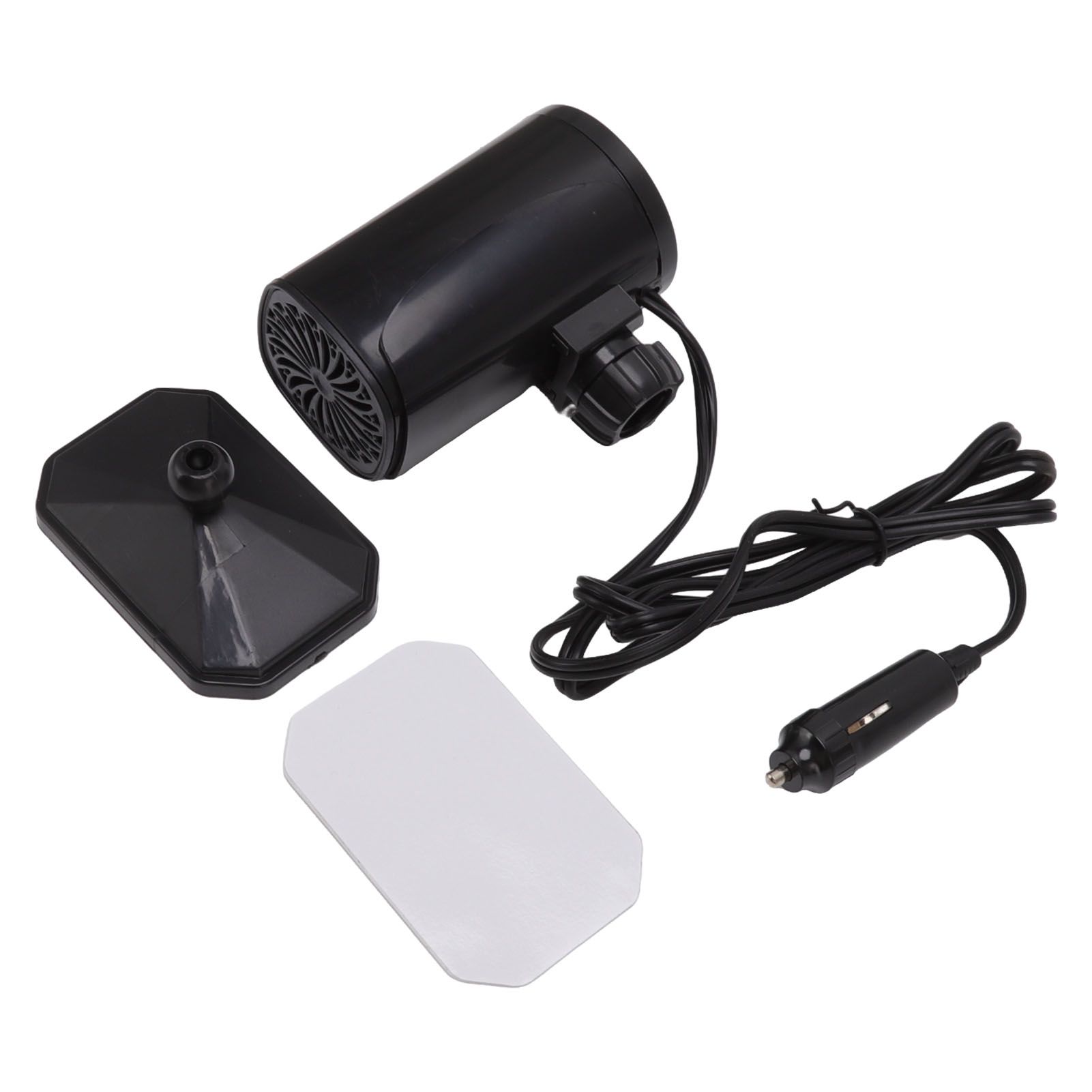 Car Heater Fan 2 in 1 Cooling Heating Car Fan Portable Windshield Defroster Defogger Black 12V - Image 1