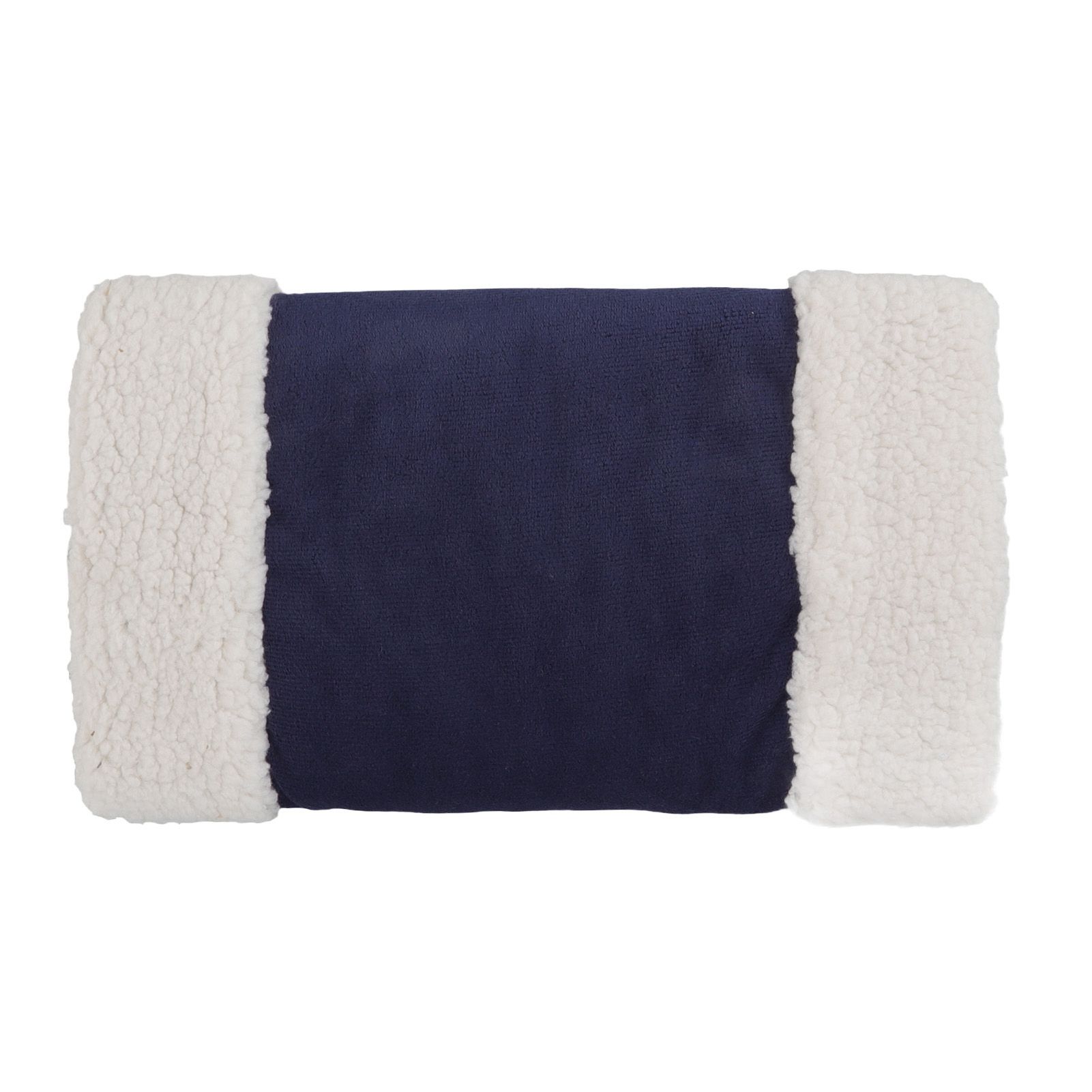 Portable Heated Hand Muff Plush Thickened Heated Hand Warmer Pouch USB Rechargeable Electric Heater for Autumn Winter Warm 10W 5V Dark Blue - Image 1