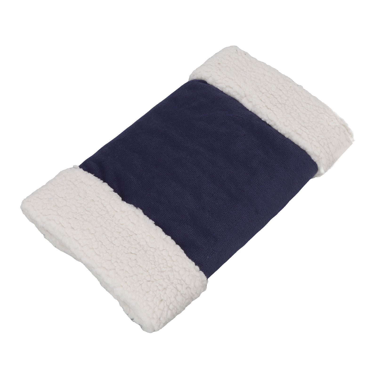 Portable Heated Hand Muff Plush Thickened Heated Hand Warmer Pouch USB Rechargeable Electric Heater for Autumn Winter Warm 10W 5V Dark Blue - Image 4