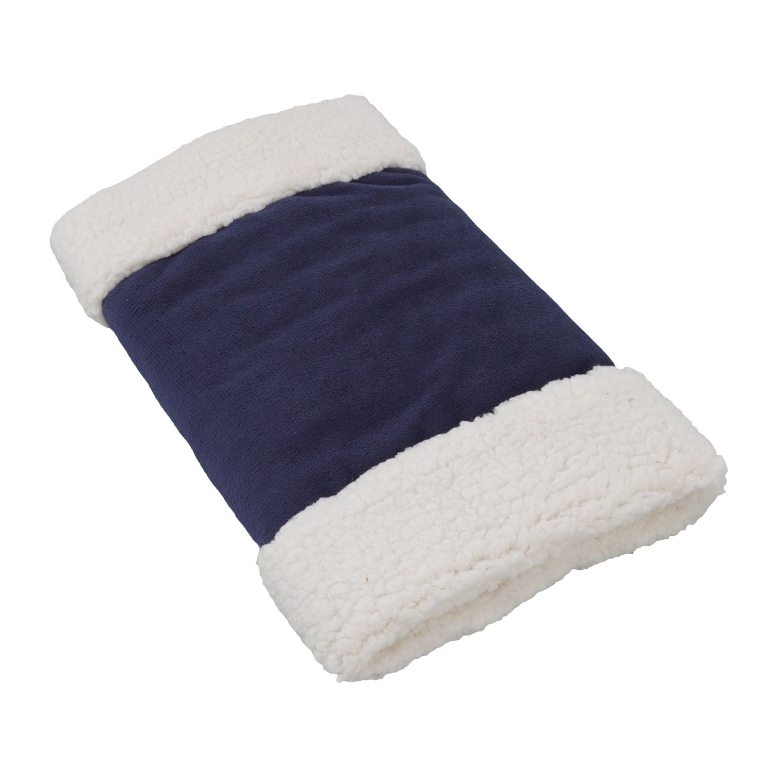 Portable Heated Hand Muff Plush Thickened Heated Hand Warmer Pouch USB Rechargeable Electric Heater for Autumn Winter Warm 10W 5V Dark Blue - Image 5