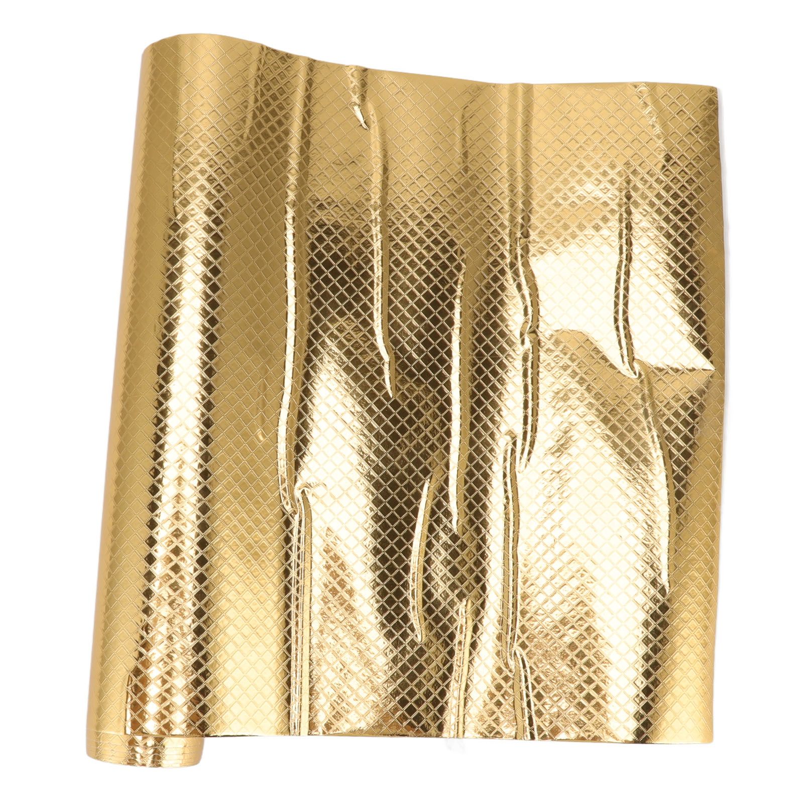 Kitchen Aluminum Foil Stickers Oil Proof Waterproof PVC Self Adhesive Kitchen Backsplash Wallpaper for Kitchen Cabinet Gold Size: Approx. 30x200cm / 11.8x78.7in - Image 1