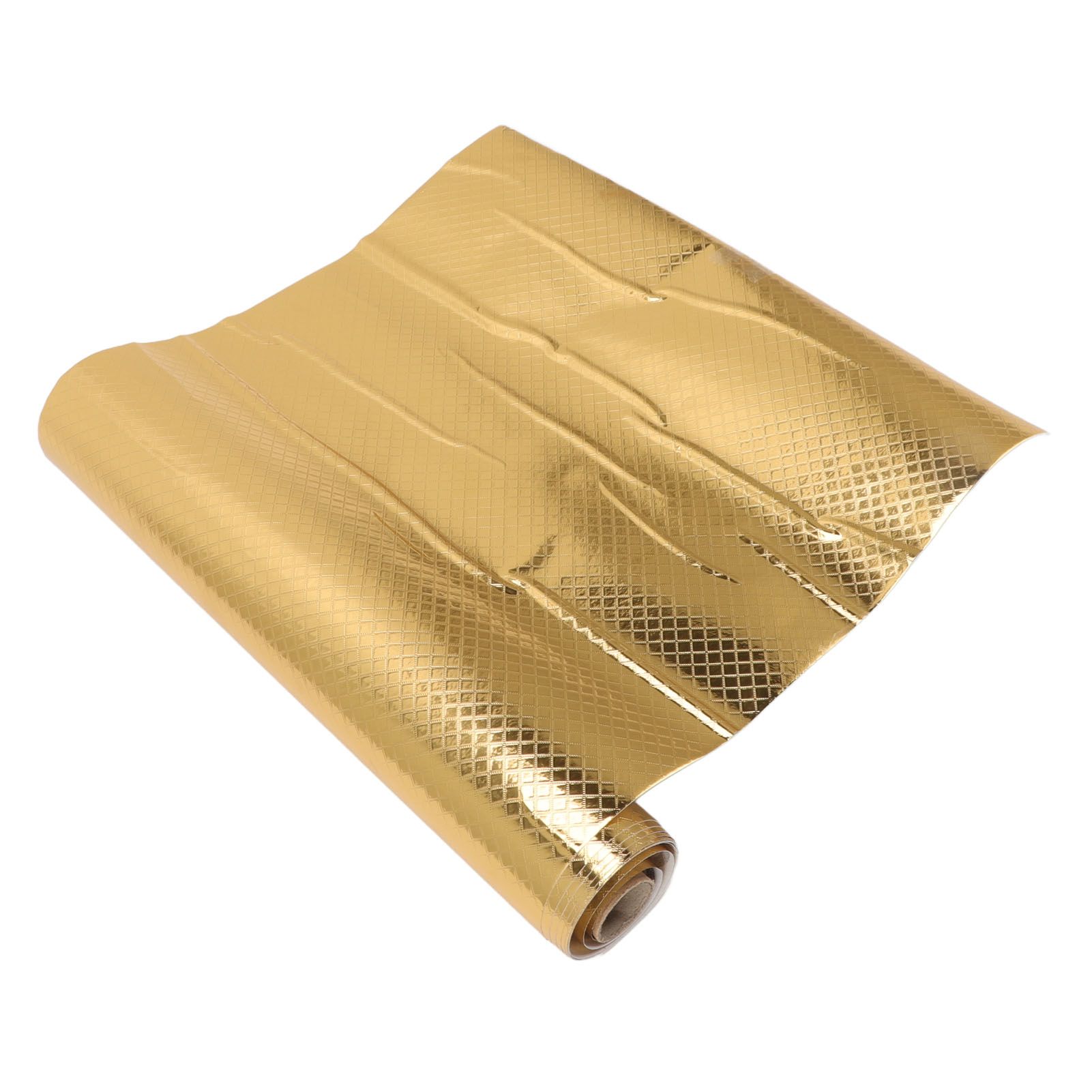Kitchen Aluminum Foil Stickers Oil Proof Waterproof PVC Self Adhesive Kitchen Backsplash Wallpaper for Kitchen Cabinet Gold Size: Approx. 30x200cm / 11.8x78.7in - Image 2