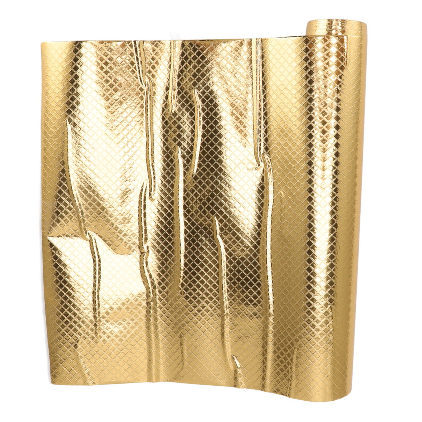 Kitchen Aluminum Foil Stickers Oil Proof Waterproof PVC Self Adhesive Kitchen Backsplash Wallpaper for Kitchen Cabinet Gold Size: Approx. 30x200cm / 11.8x78.7in - Image 4