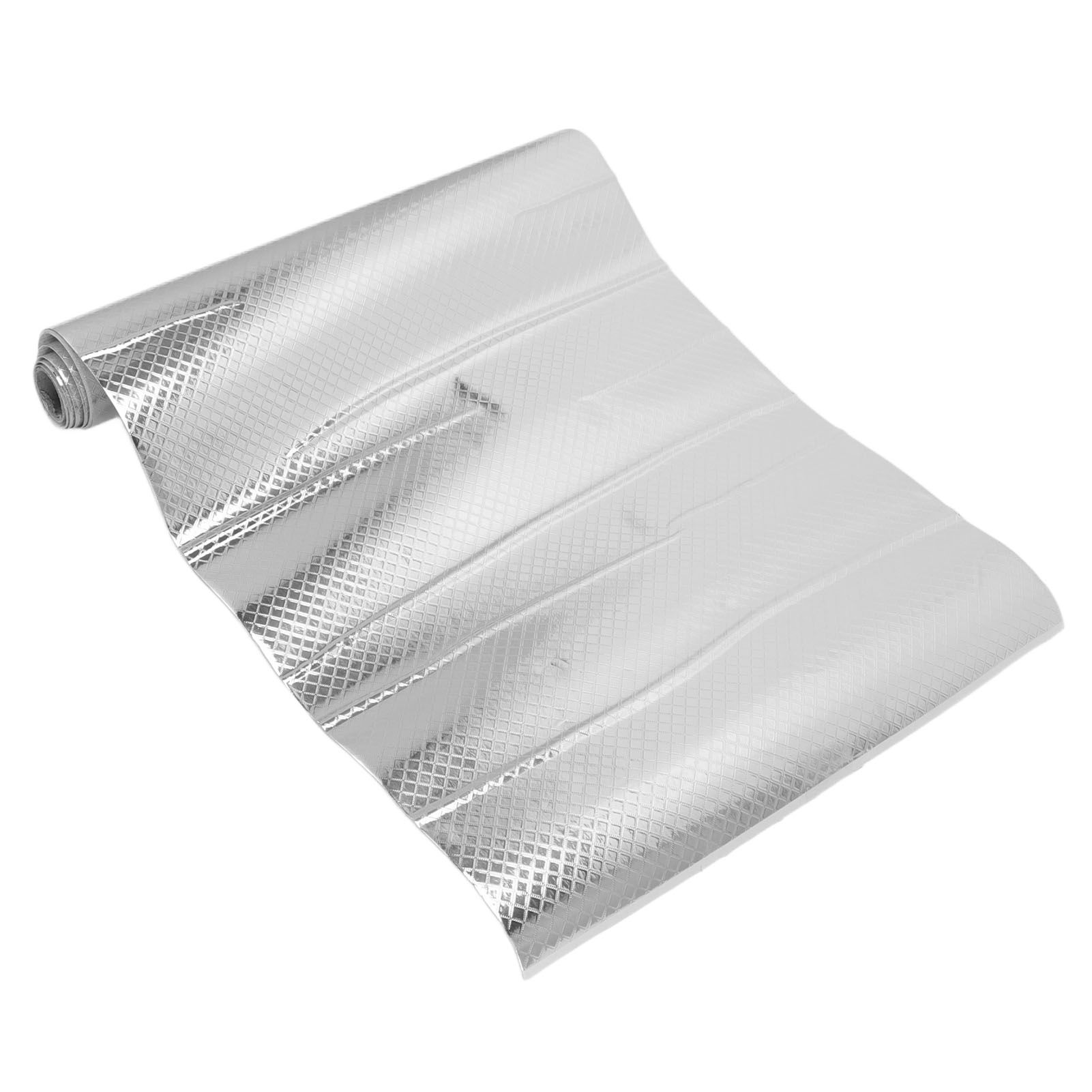 Kitchen Aluminum Foil Stickers Oil Proof Waterproof PVC Self Adhesive Kitchen Backsplash Wallpaper for Kitchen Cabinet Silver Size: Approx. 30x200cm / 11.8x78.7in - Image 3