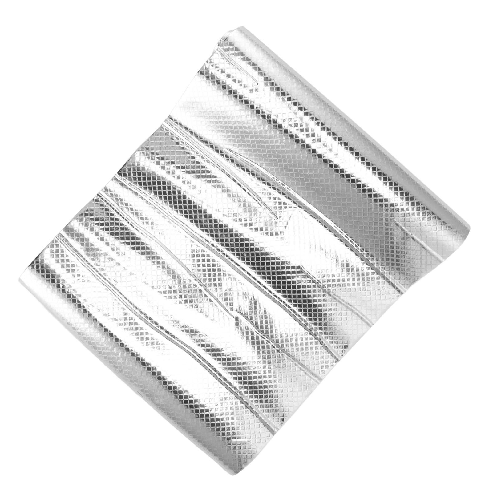 Kitchen Aluminum Foil Stickers Oil Proof Waterproof PVC Self Adhesive Kitchen Backsplash Wallpaper for Kitchen Cabinet Silver Size: Approx. 30x200cm / 11.8x78.7in - Image 4