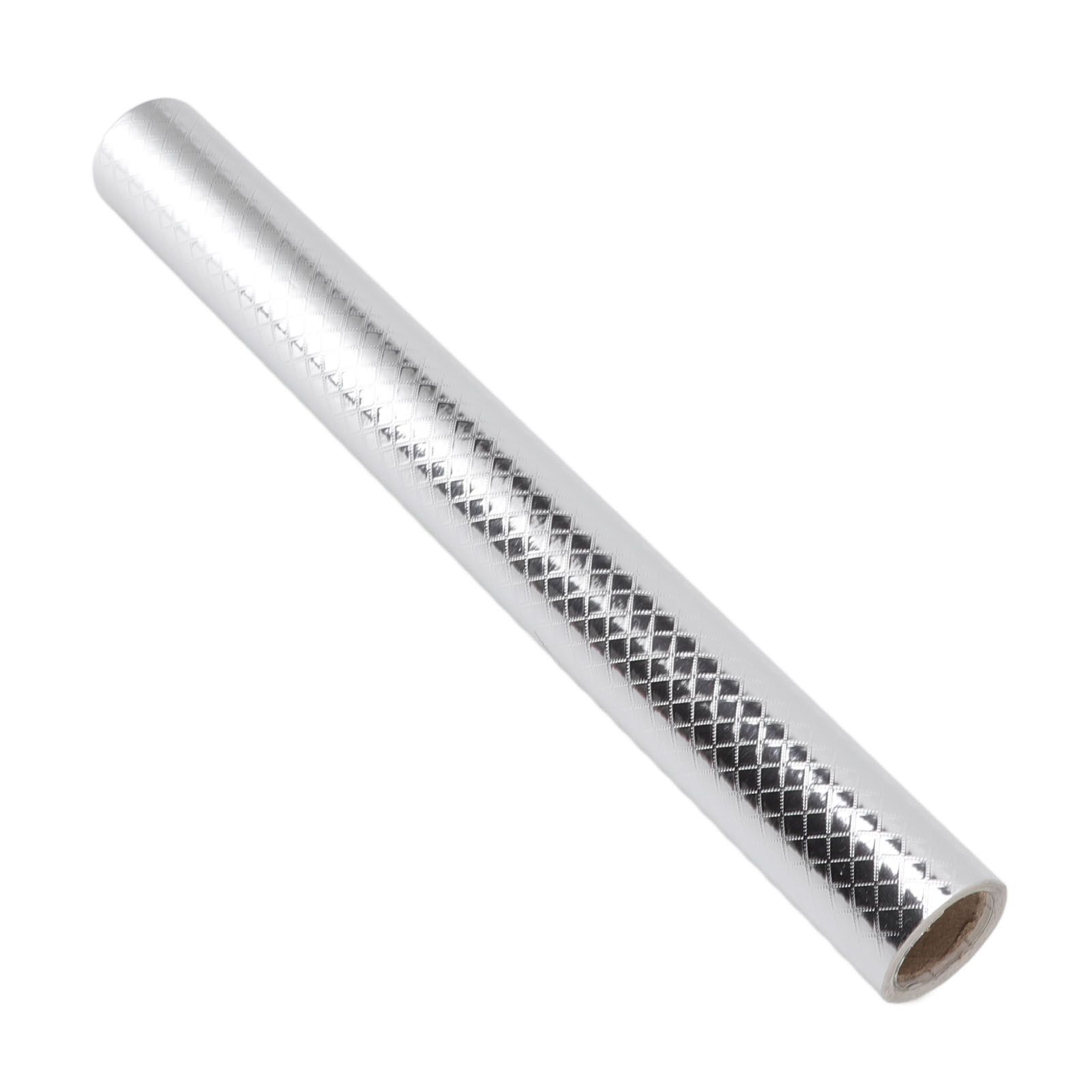 Kitchen Aluminum Foil Stickers Oil Proof Waterproof PVC Self Adhesive Kitchen Backsplash Wallpaper for Kitchen Cabinet Silver Size: Approx. 30x200cm / 11.8x78.7in - Image 6