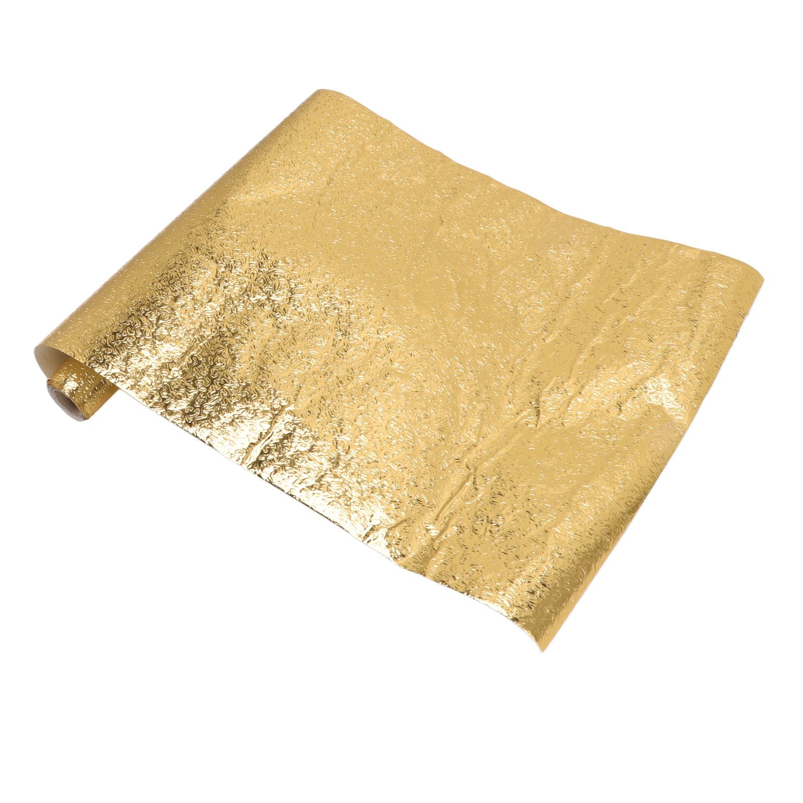 Oil Proof Sticker Waterproof Self Adhesive Aluminum Foil Wallpaper for Kitchen Drawer Cabinet Countertop Gold 30cmx2m / 11.8x78.7in - Image 4
