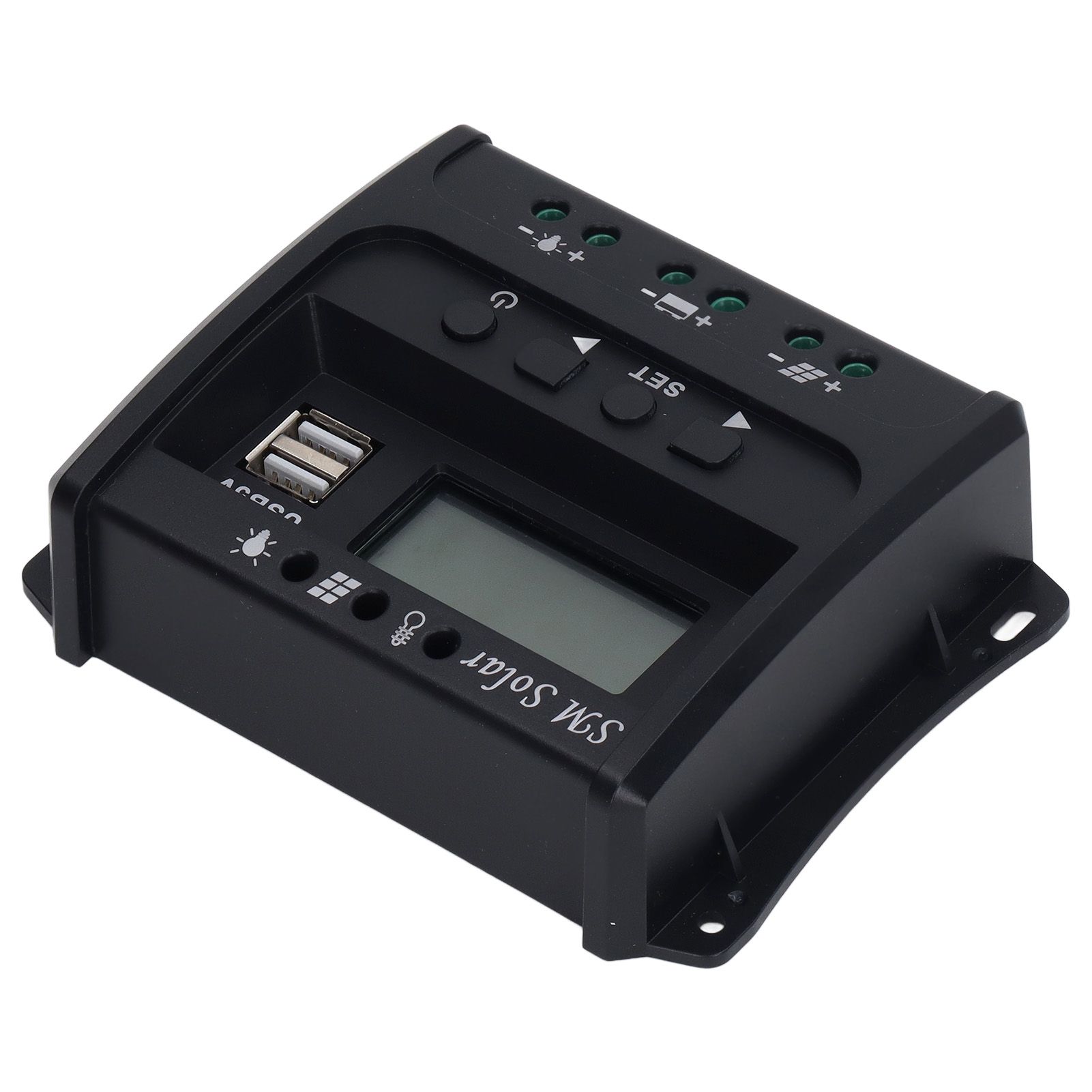 Solar Panel Controller 3 Stage PWM Charging Intelligent Microcontroller ABS Aluminum Plate 12V 24V Solar Charge Controller SEC10(10A) - Image 8