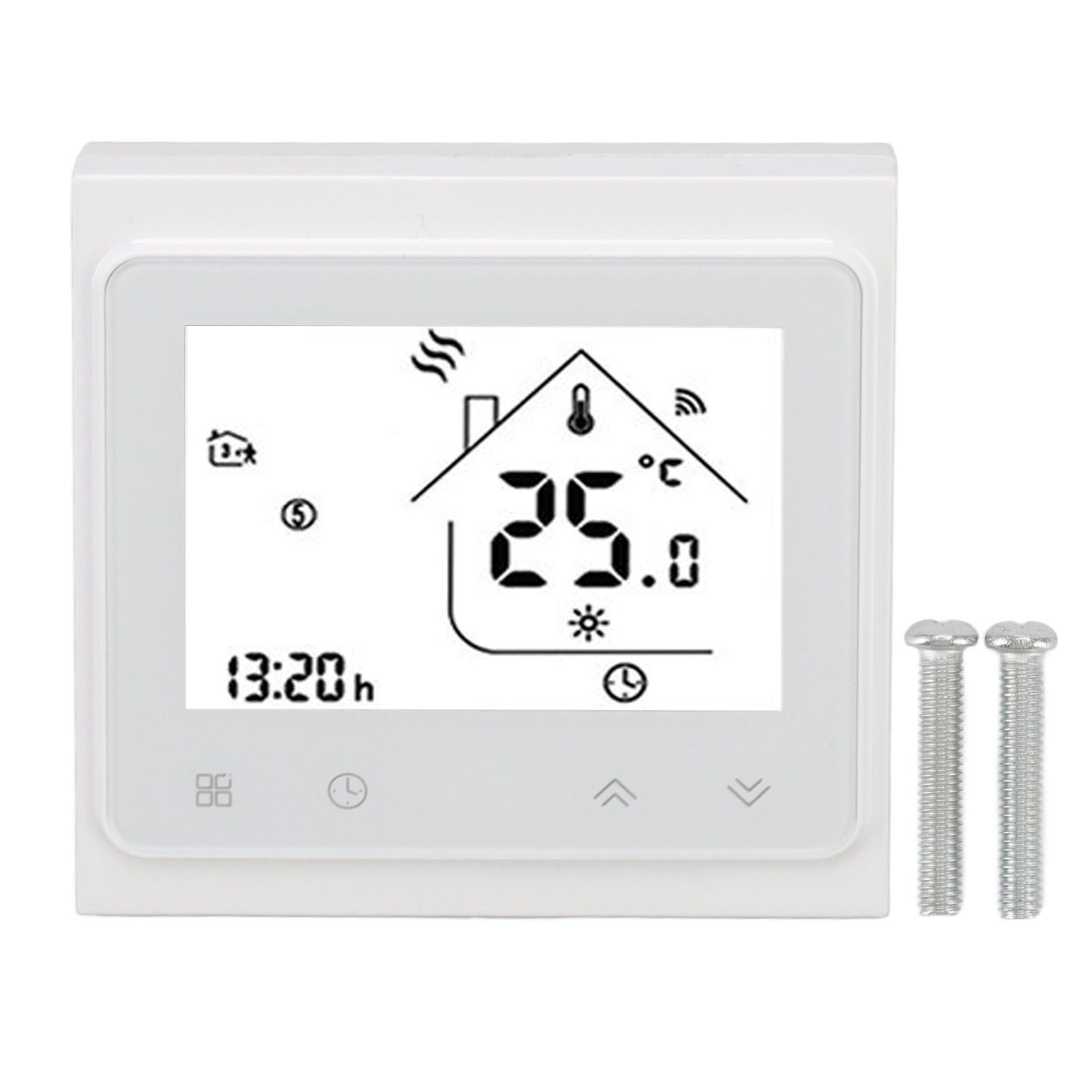 Smart Thermostat for Zigbee Mobile Phone App Voice Control Smart Remote Water Heating Thermostat AC 95‑240V White - Image 1