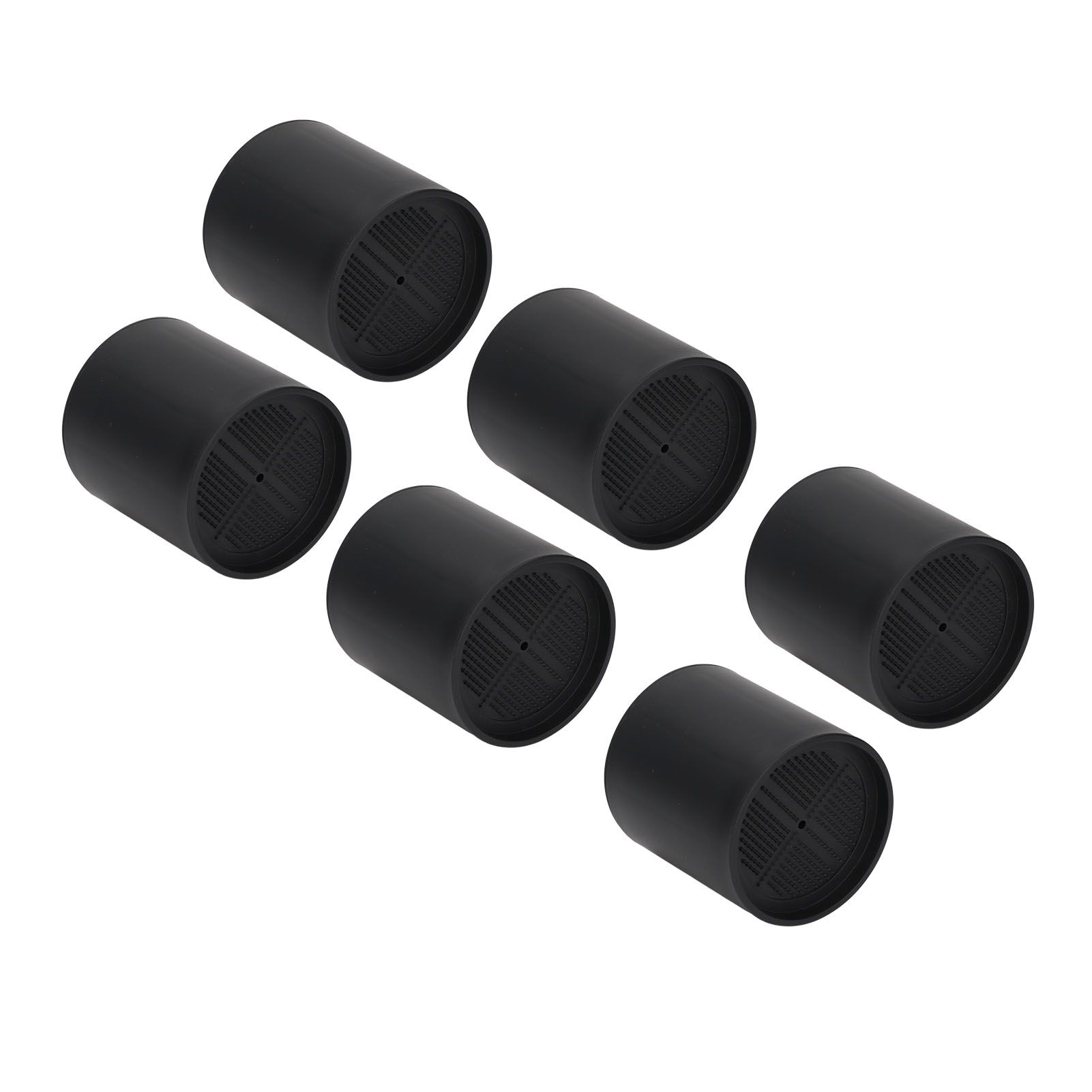 6PCS Furniture Leg Extender Plastic Round 4in Rise Black Furniture Risers for Home Office Sofa - Image 2