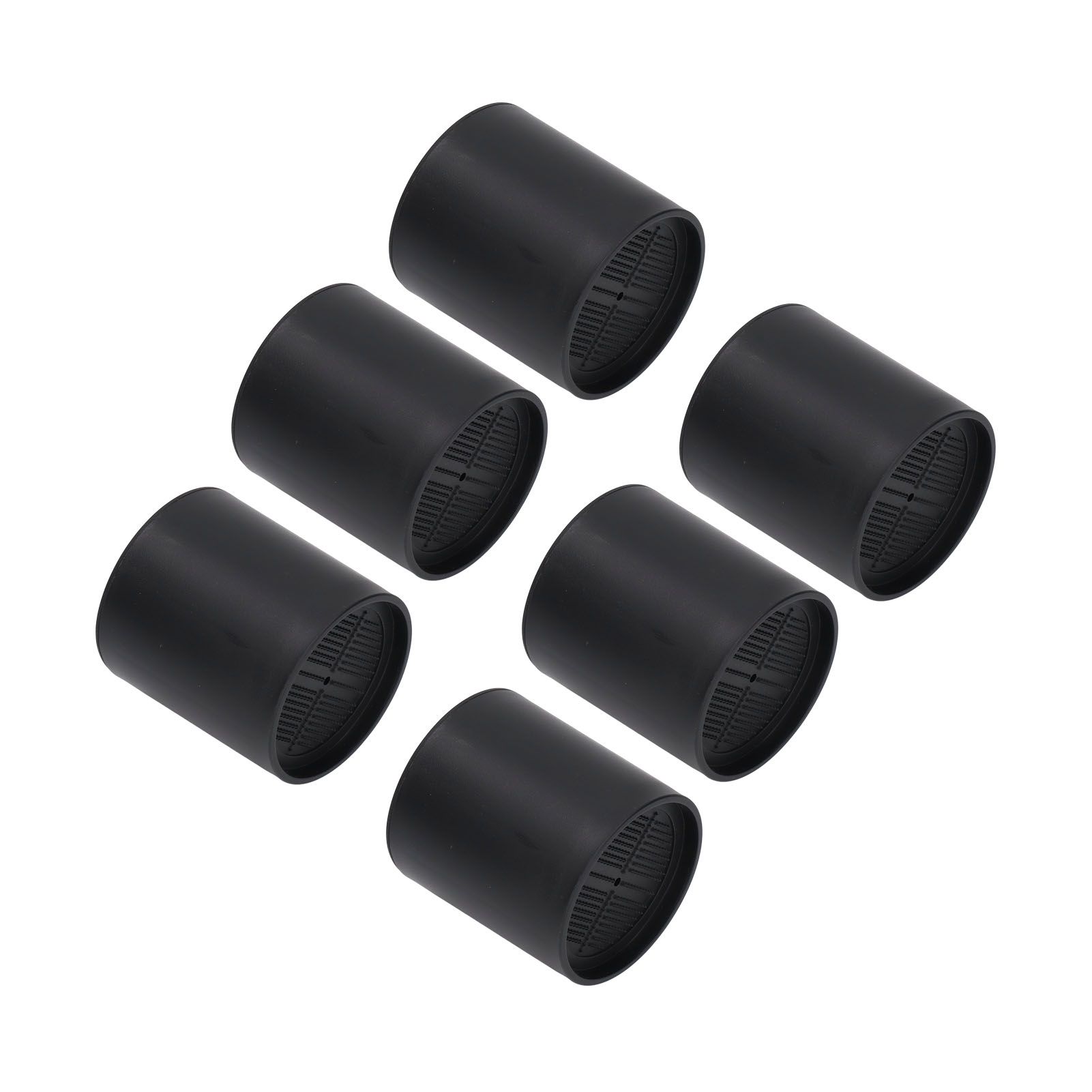 6PCS Furniture Leg Extender Plastic Round 4in Rise Black Furniture Risers for Home Office Sofa - Image 3