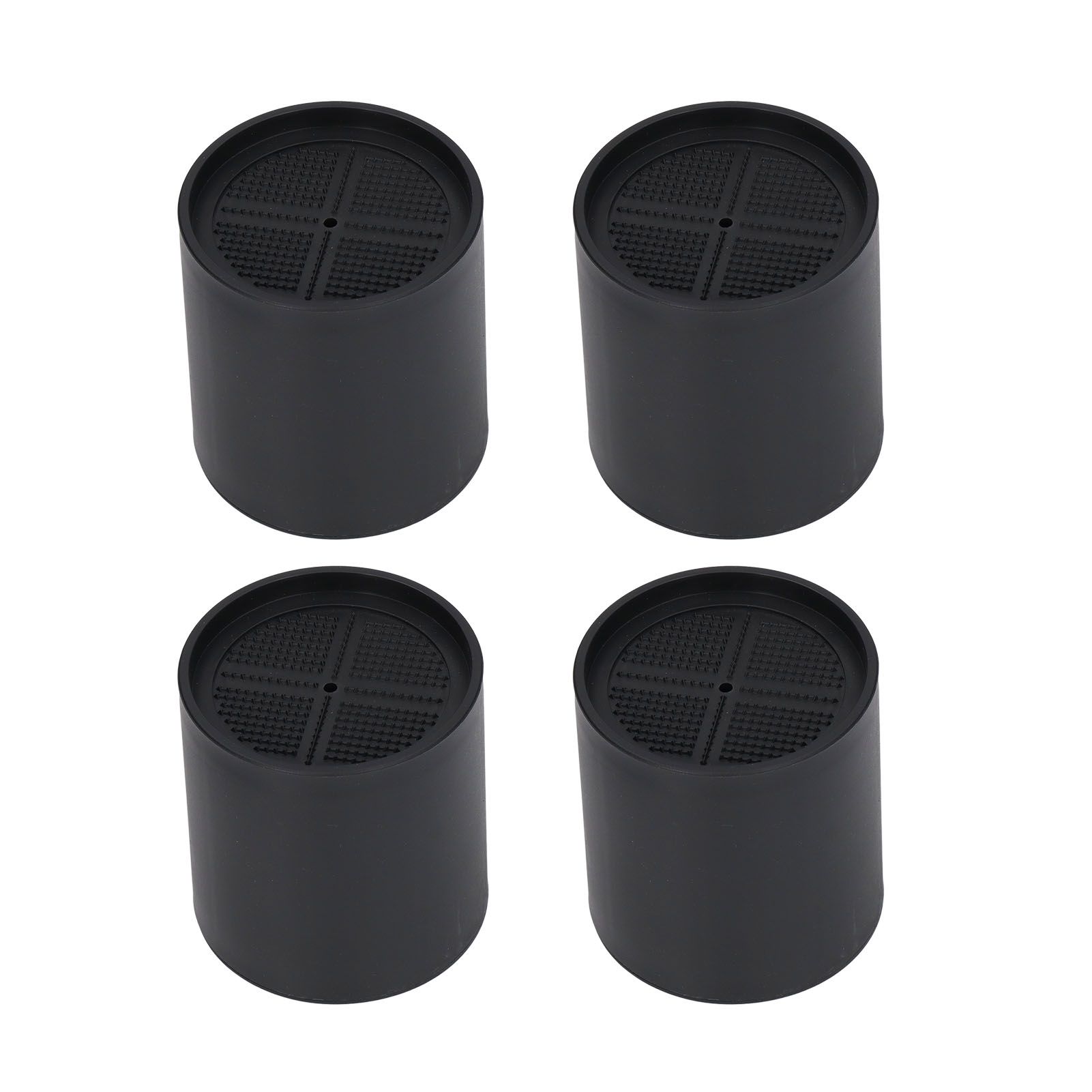 6PCS Furniture Leg Extender Plastic Round 4in Rise Black Furniture Risers for Home Office Sofa - Image 5