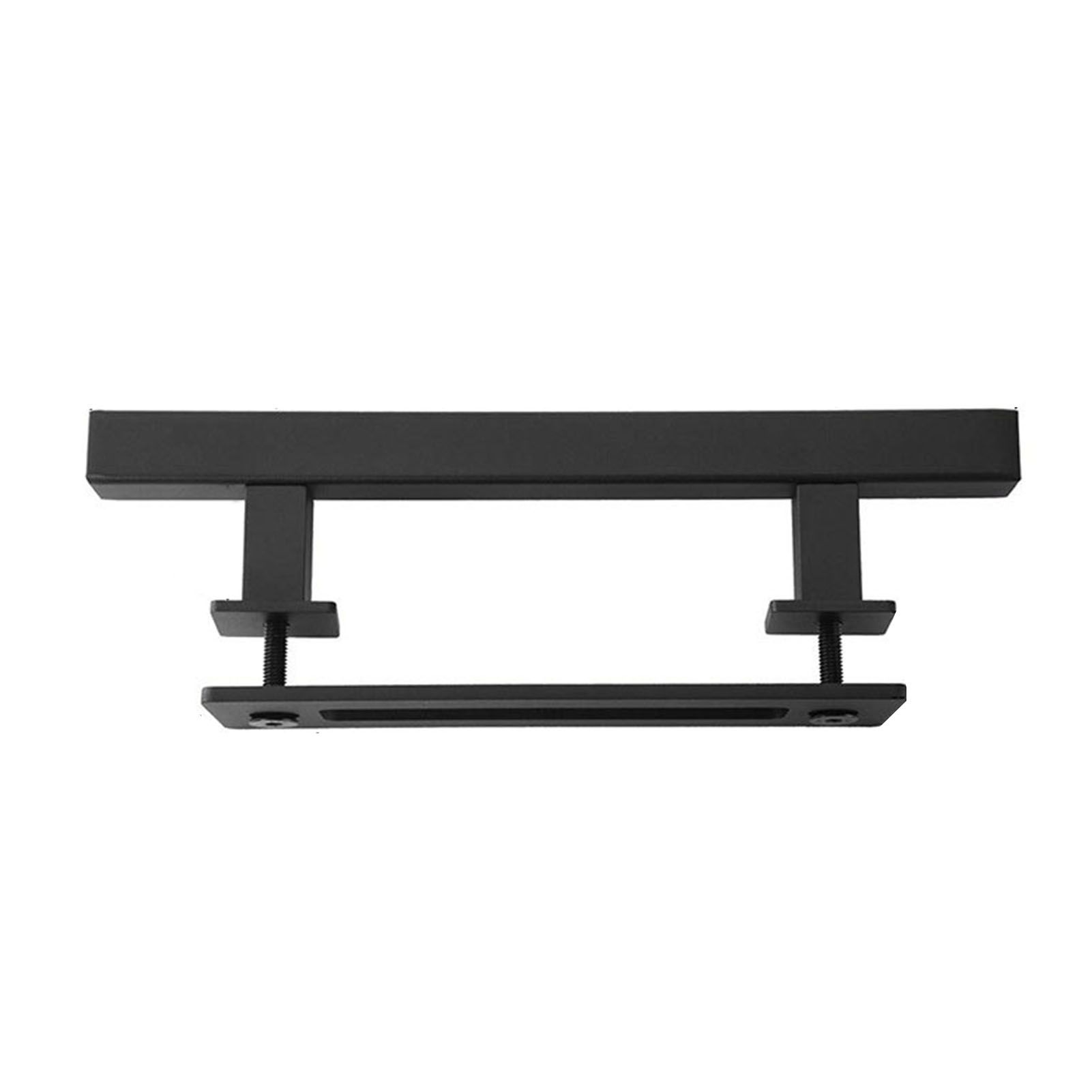 Sliding Barn Door Handle Carbon Steel 4.8mm Thick Double Sided Barn Door Push Pull Handle Black Square Handle - Image 4
