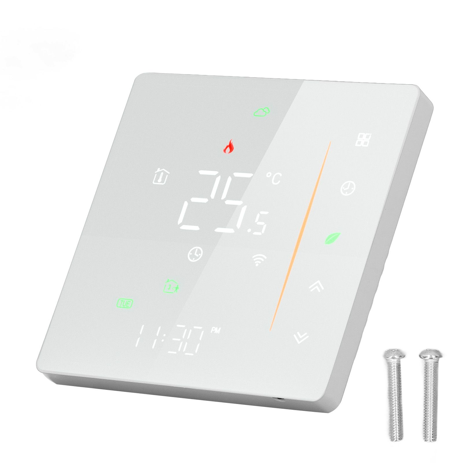 Smart Thermostat WiFi Programmable Phone App Control Water Floor Heating Temperature Controller for Tuya AC 95‑240V White - Image 1