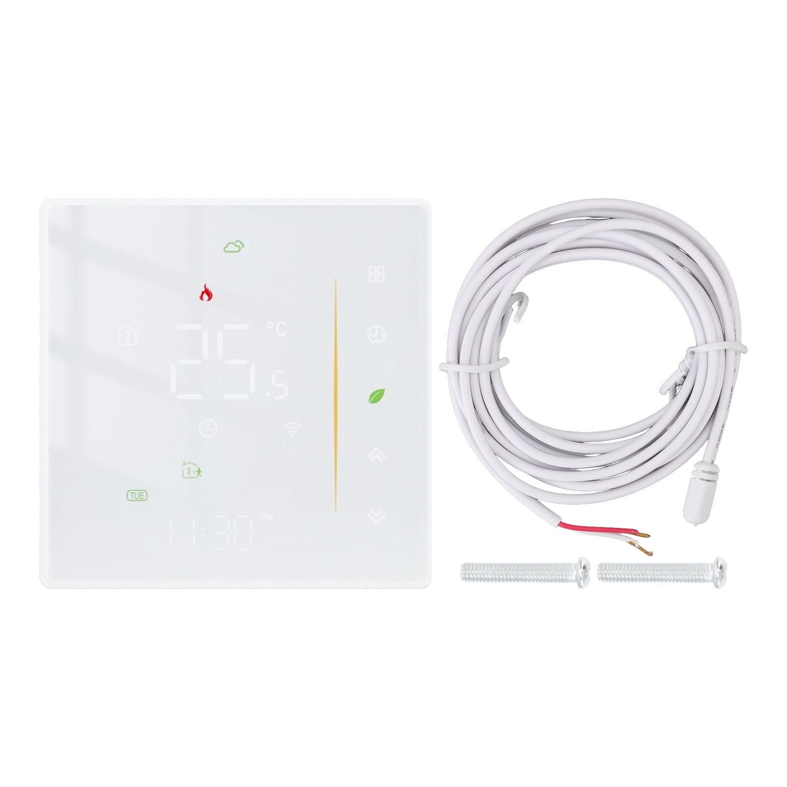 Household Smart Thermostat Programmable App Voice Control Electric Floor Heating Temperature Controller for ZigBee AC 95‑240V White - Image 1
