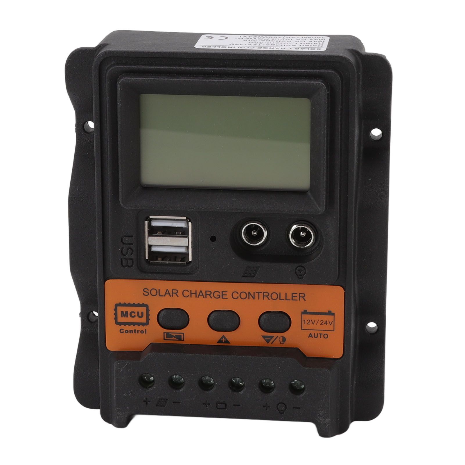 12V 24V Dual USB Solar Charge Controller PWM Photovoltaic Solar Panel Charge Regulator with LCD Display 30A - Image 1