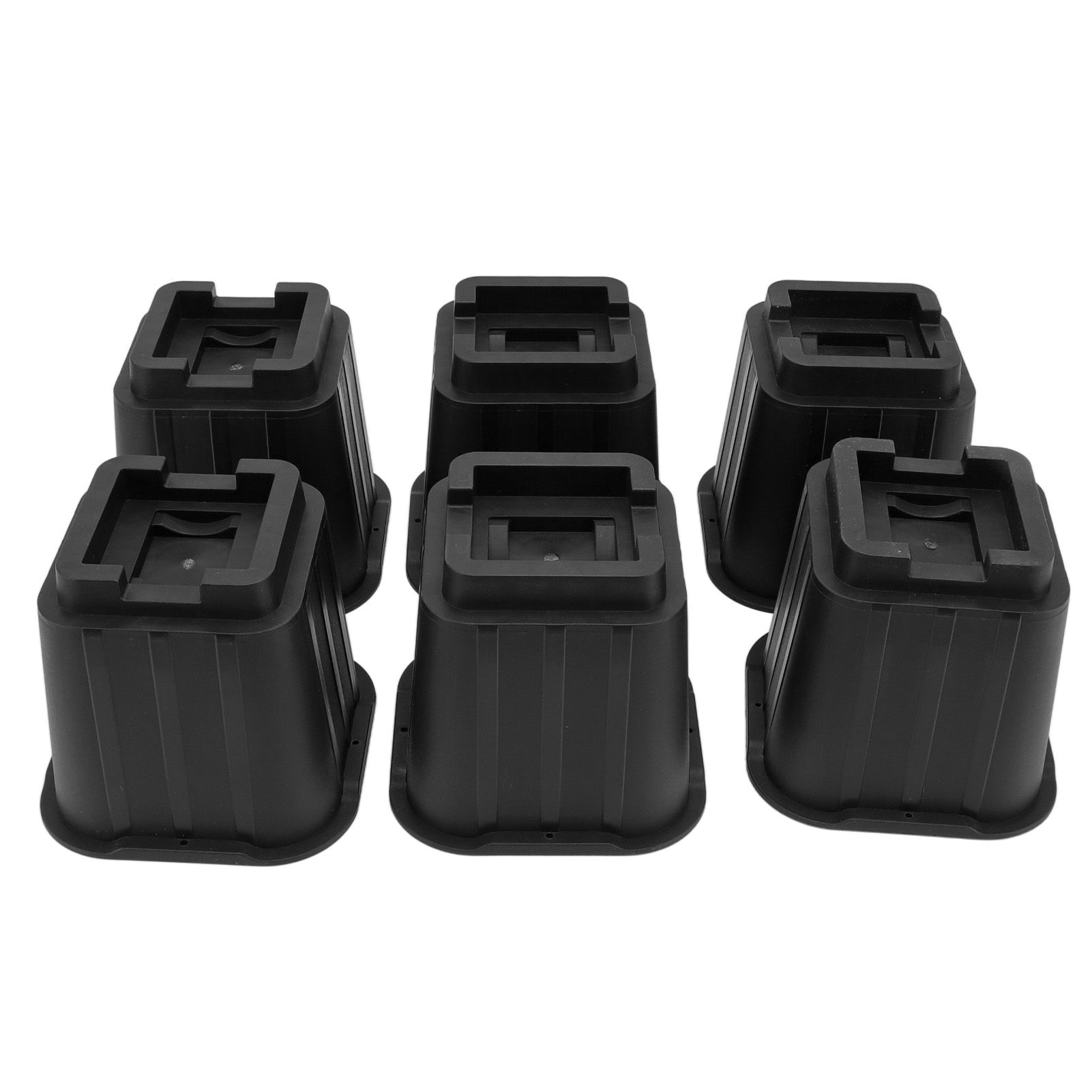 6Pcs Furniture Risers Multifunction 5in Height Black Plastic Furniture Leg Extender for Office Home Sofa - Image 4