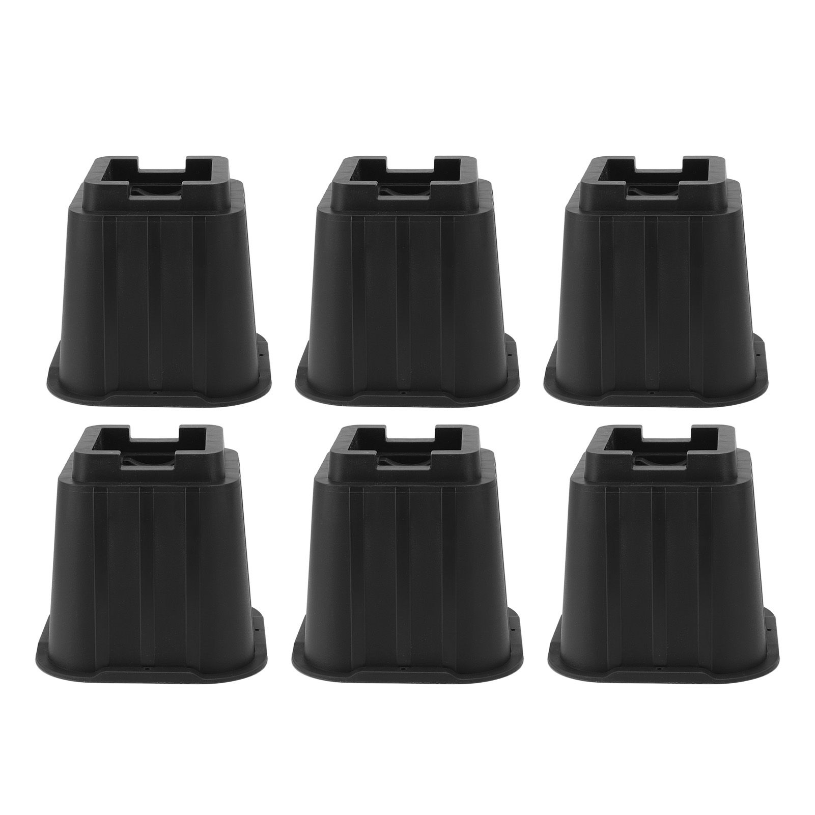 6Pcs Furniture Risers Multifunction 5in Height Black Plastic Furniture Leg Extender for Office Home Sofa - Image 5
