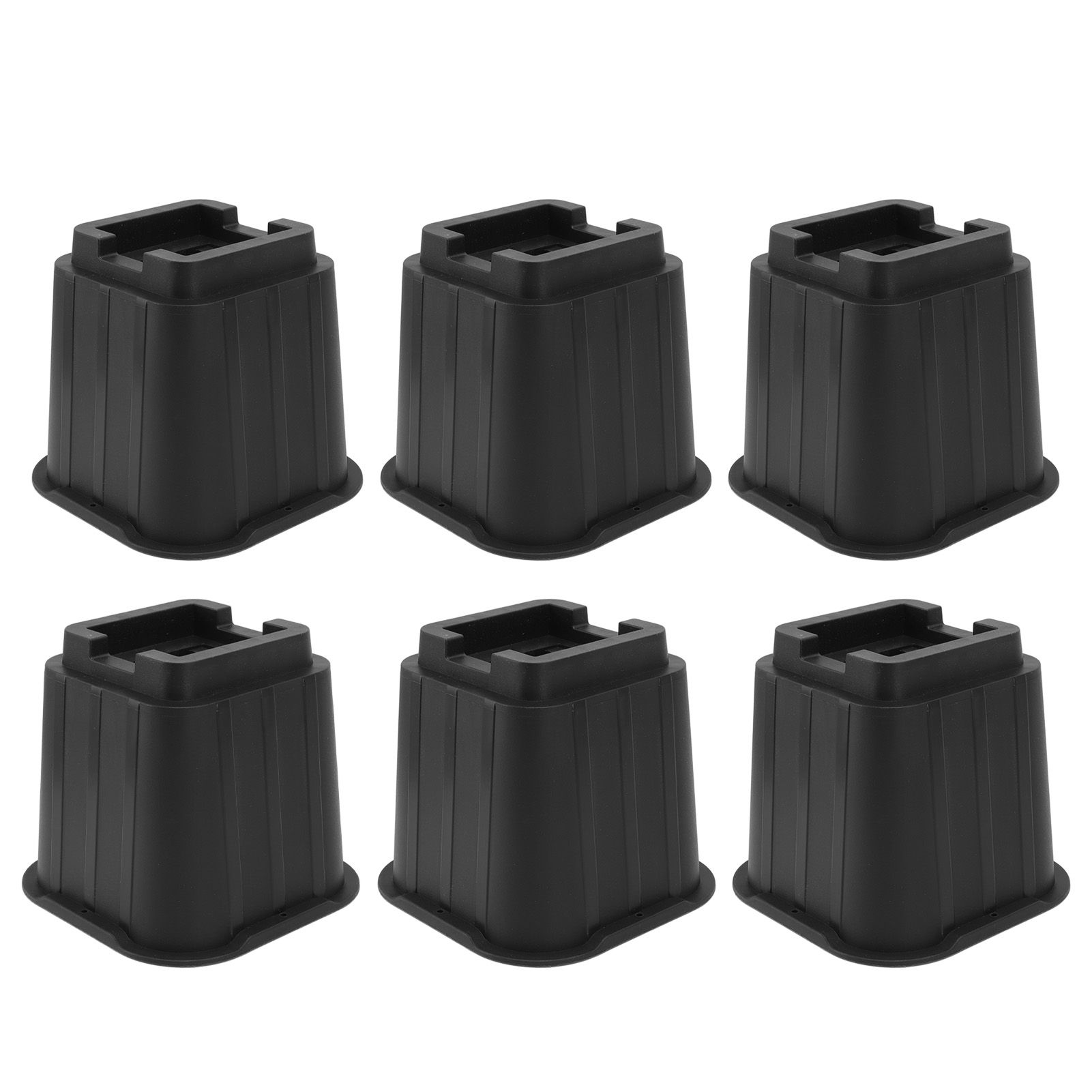 6Pcs Furniture Risers Multifunction 5in Height Black Plastic Furniture Leg Extender for Office Home Sofa - Image 7