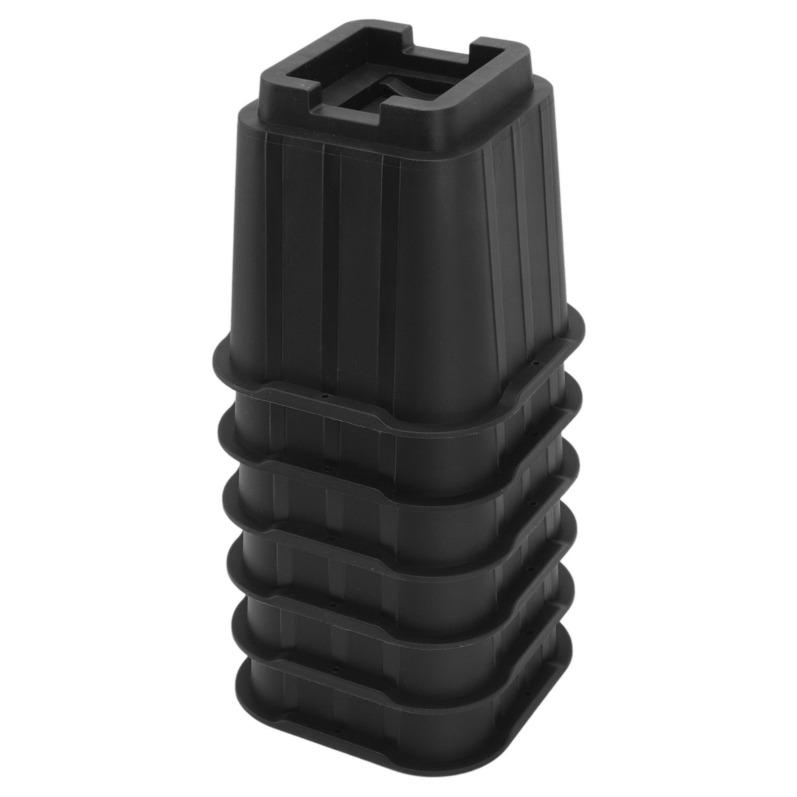 6Pcs Furniture Risers Multifunction 5in Height Black Plastic Furniture Leg Extender for Office Home Sofa - Image 8