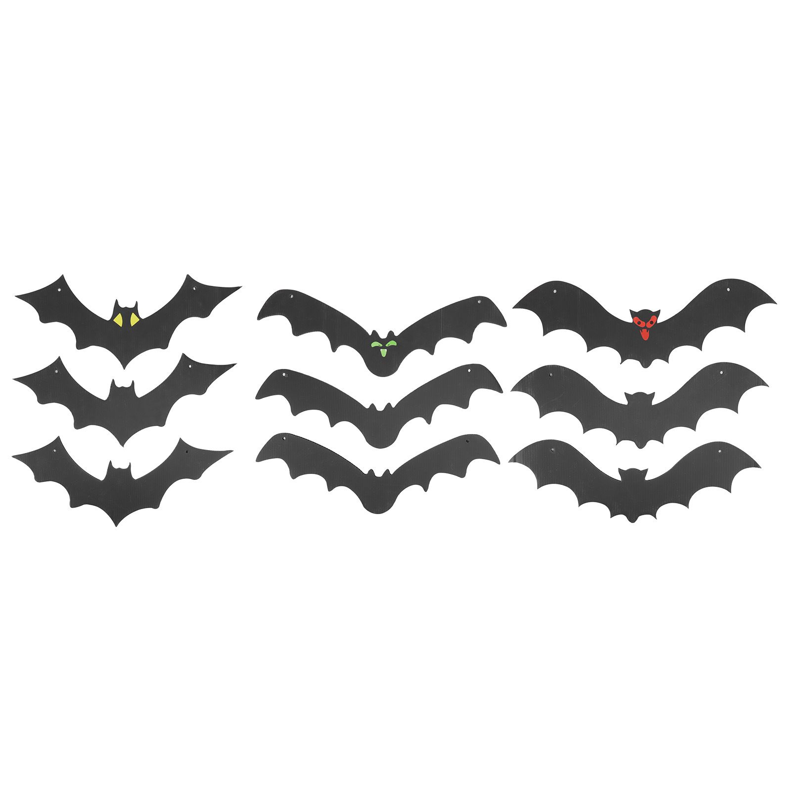 9 PCS Hanging Bats Decoration Courtyard Halloween Party Festival Flying Bats Hanging Ornaments - Image 2