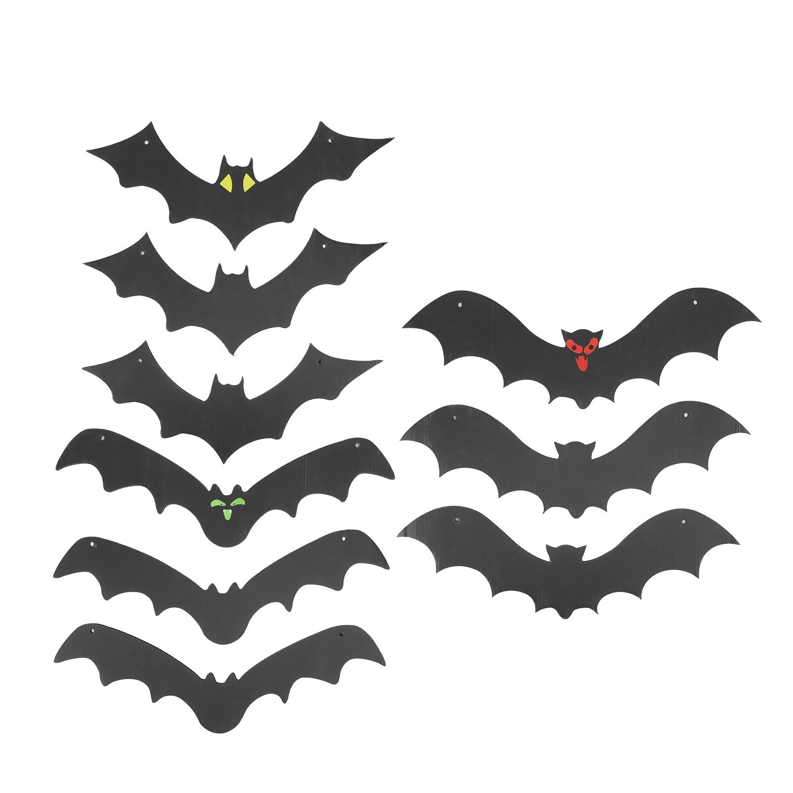 9 PCS Hanging Bats Decoration Courtyard Halloween Party Festival Flying Bats Hanging Ornaments - Image 3