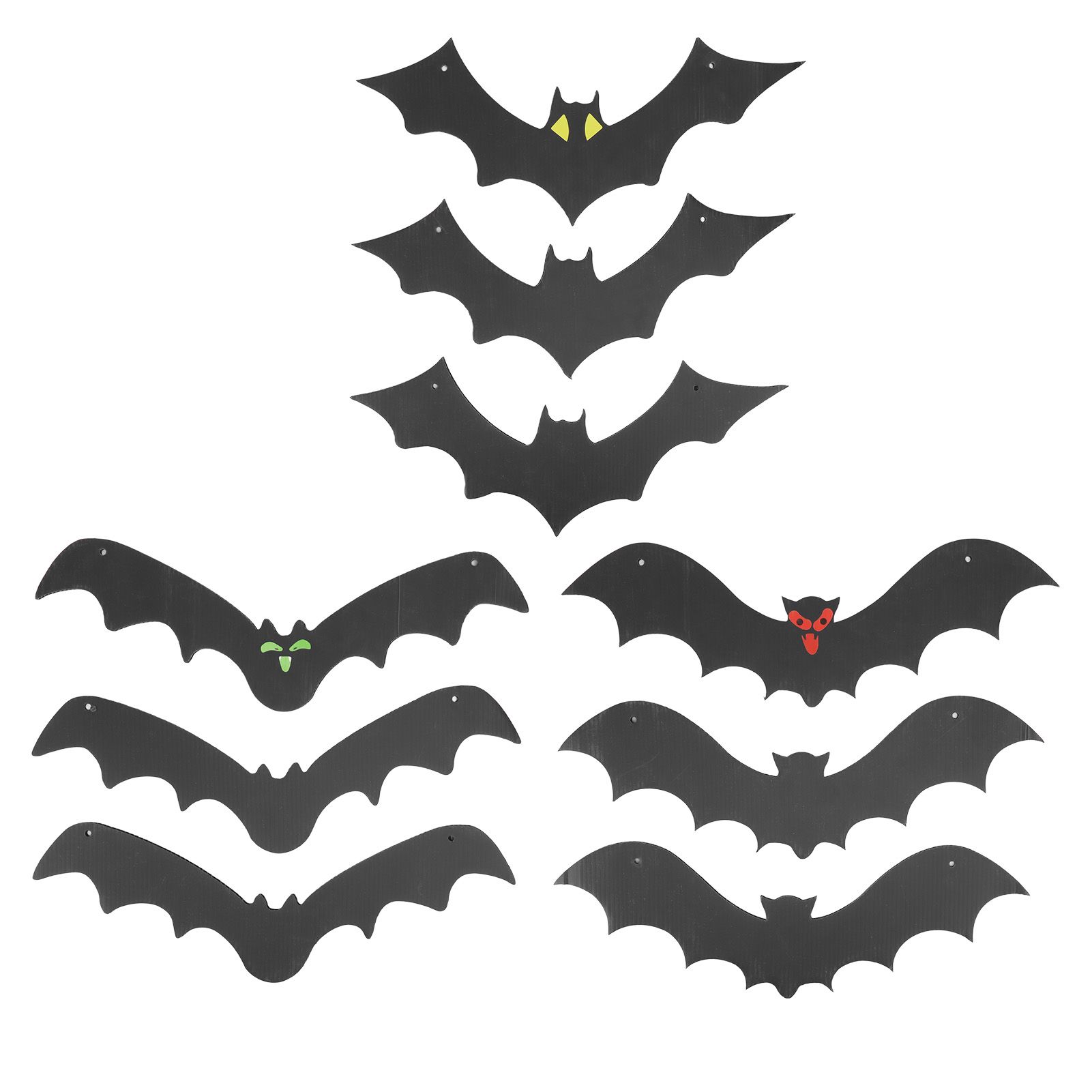 9 PCS Hanging Bats Decoration Courtyard Halloween Party Festival Flying Bats Hanging Ornaments - Image 4